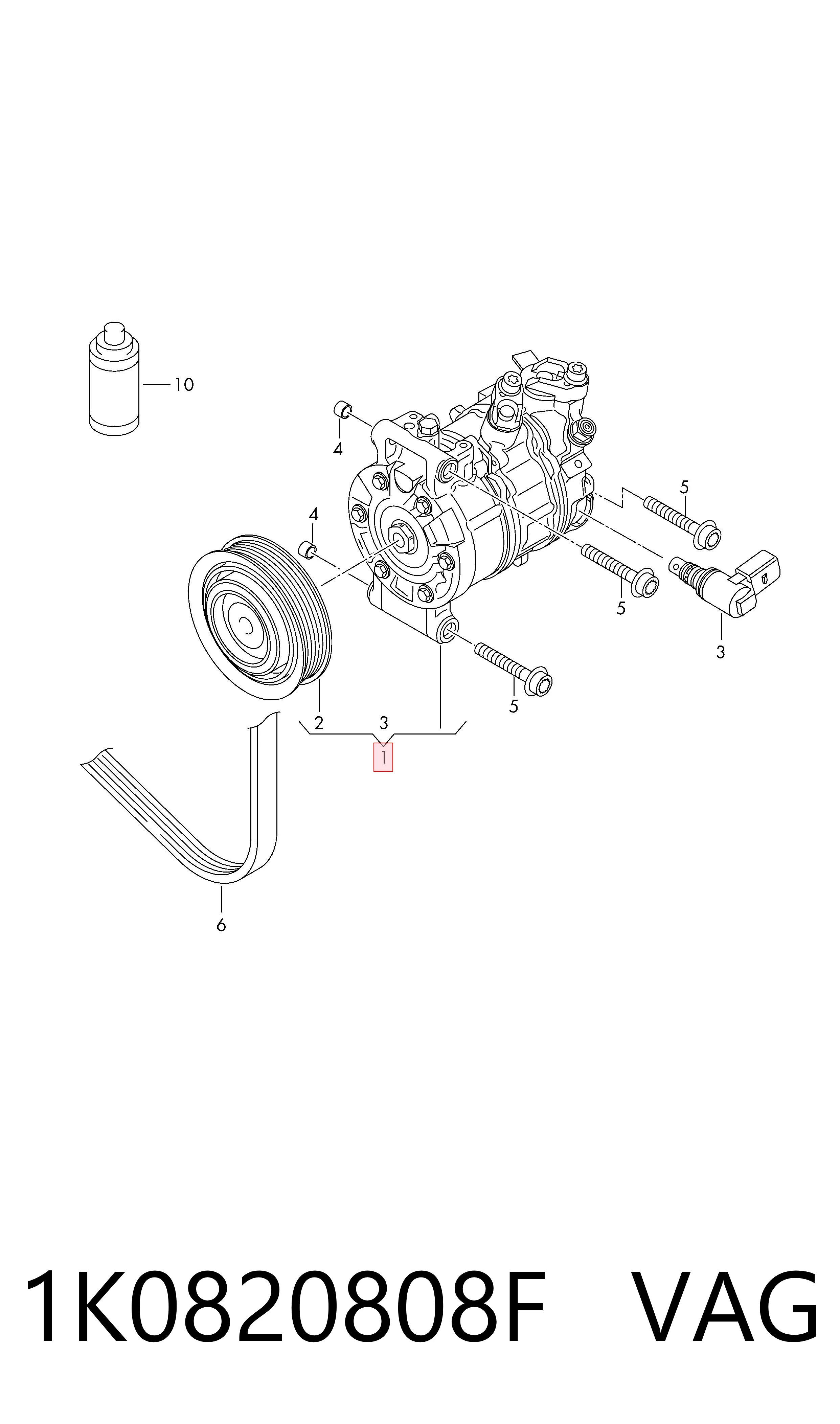 Compressor de aparelho de ar condicionado VAG 1K0820808F preço, a partir de 146,42 USD