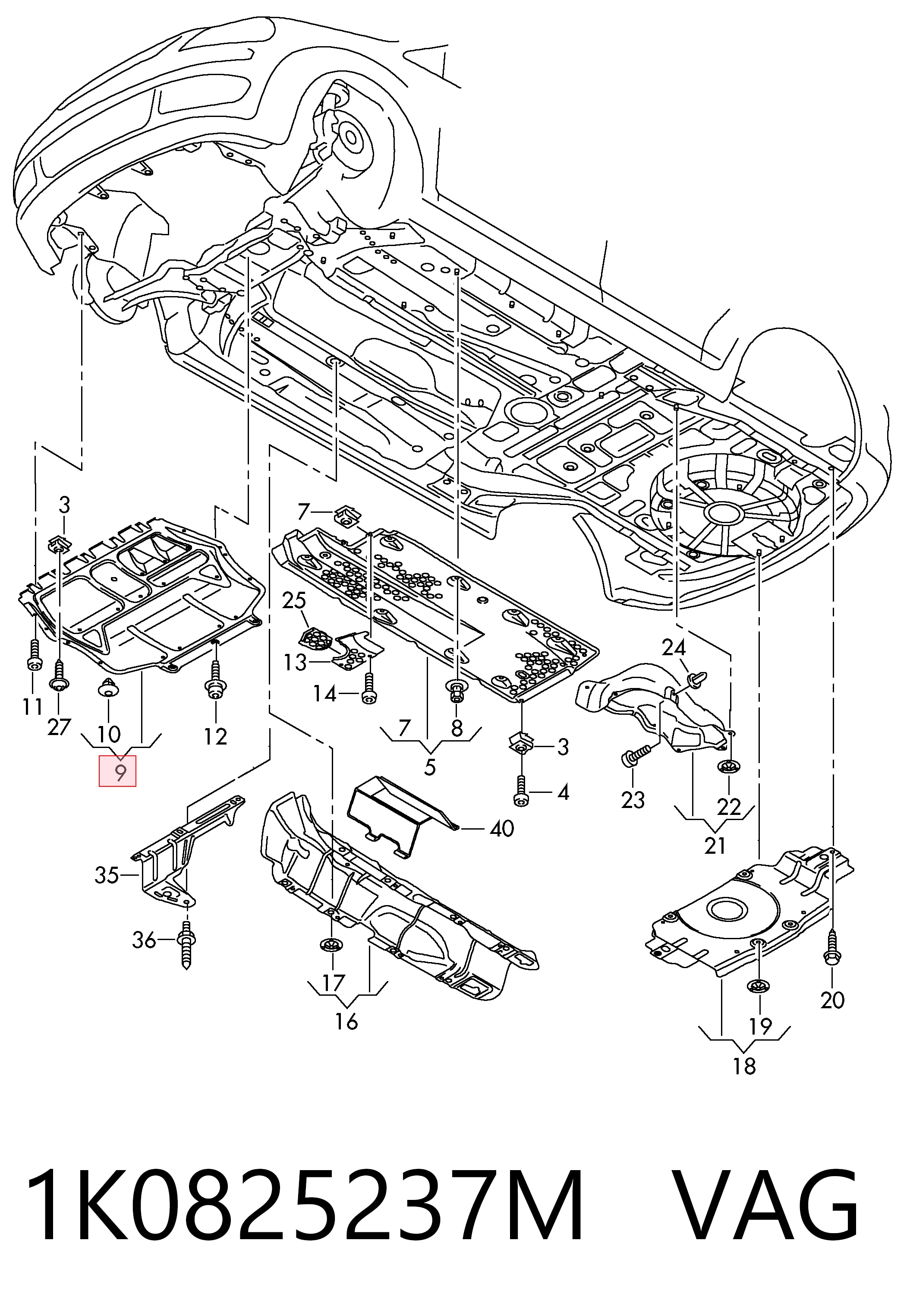 Compre 9513348Q Polcar Proteção de motor, de panela (da seção de motor)