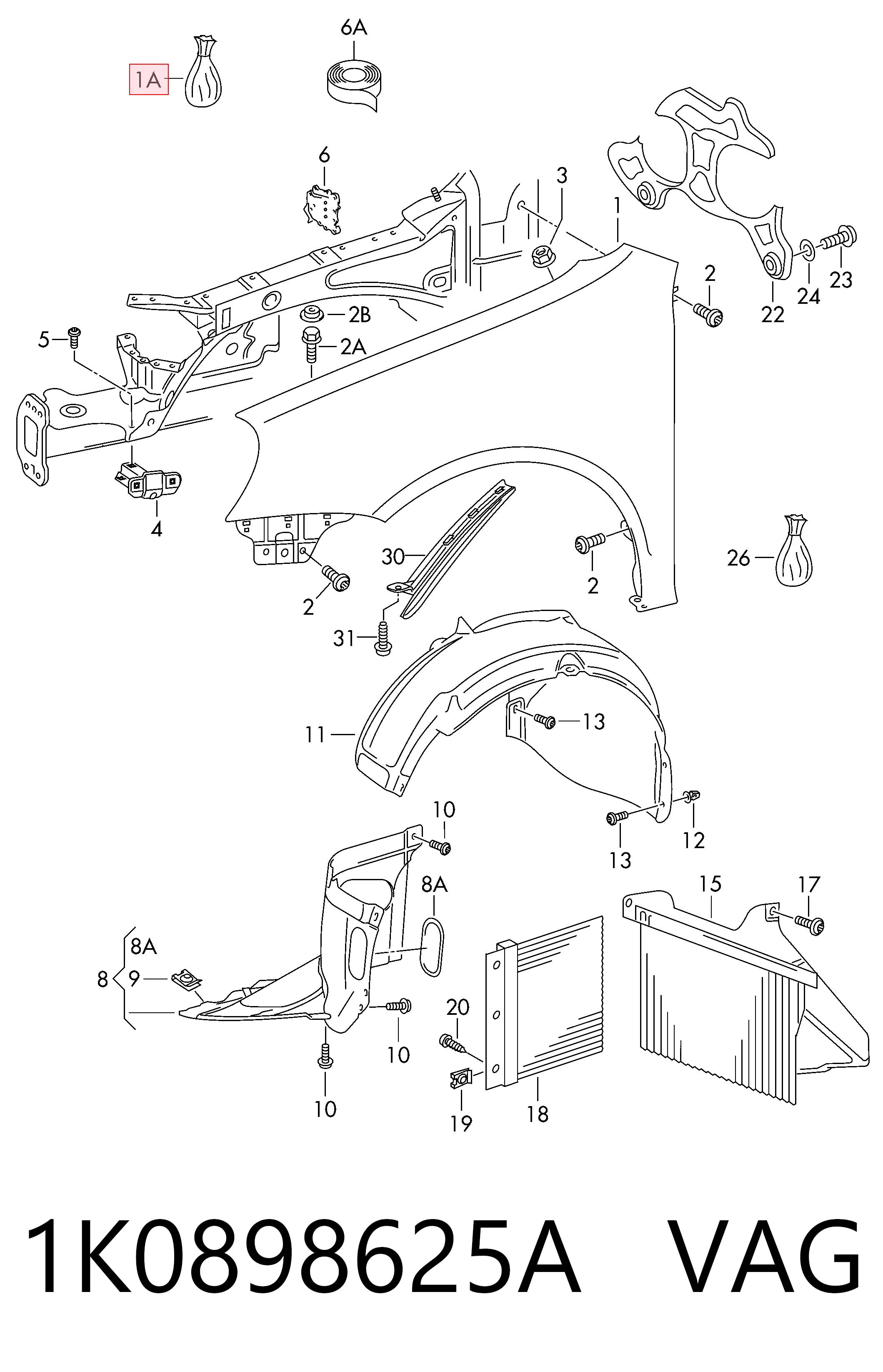1K0898625A VAG 