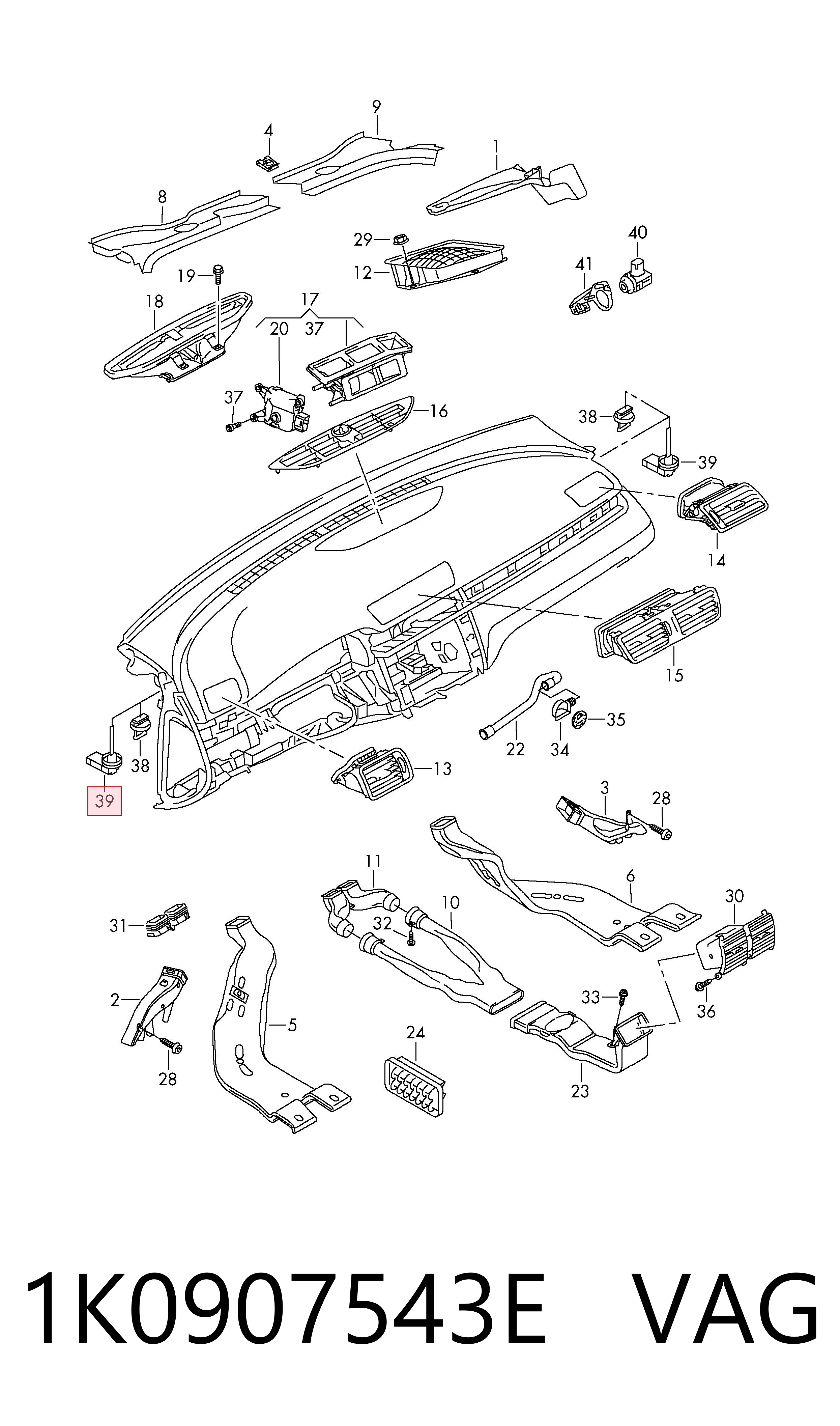 Sensor de temperatura de ar no salão VAG 1K0907543E preço, a partir de 40,86 USD