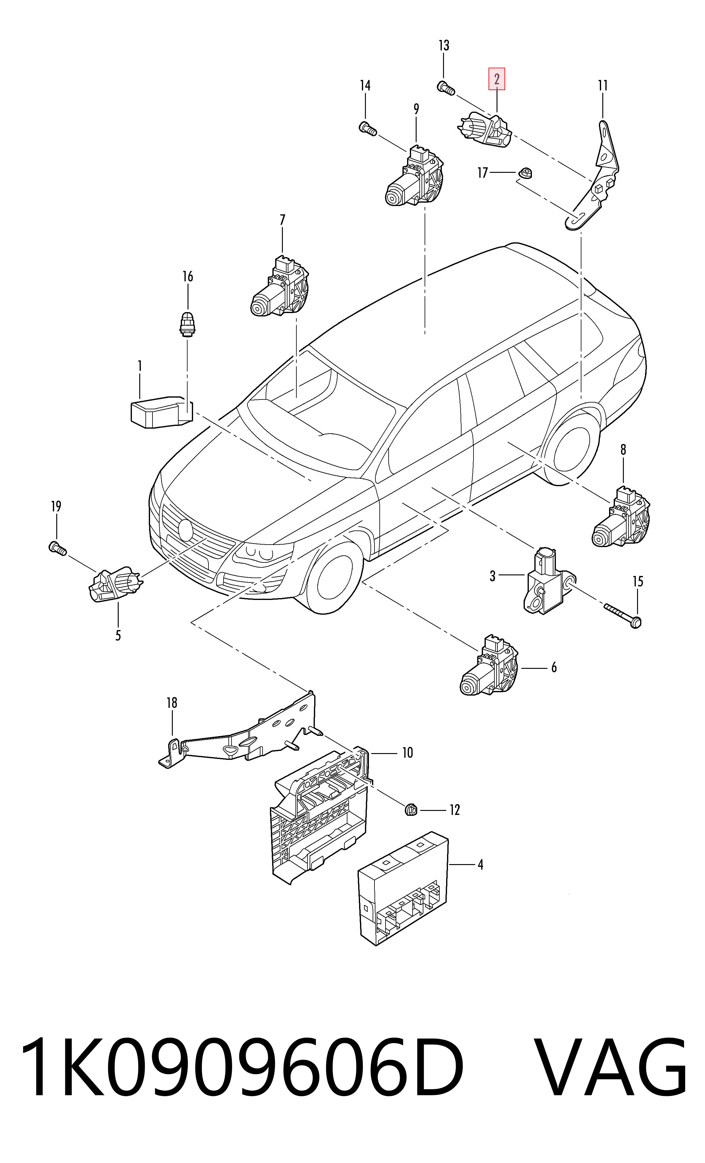 Sensor AIRBAG dianteiro VAG 1K0909606D preço, a partir de 56,18 USD