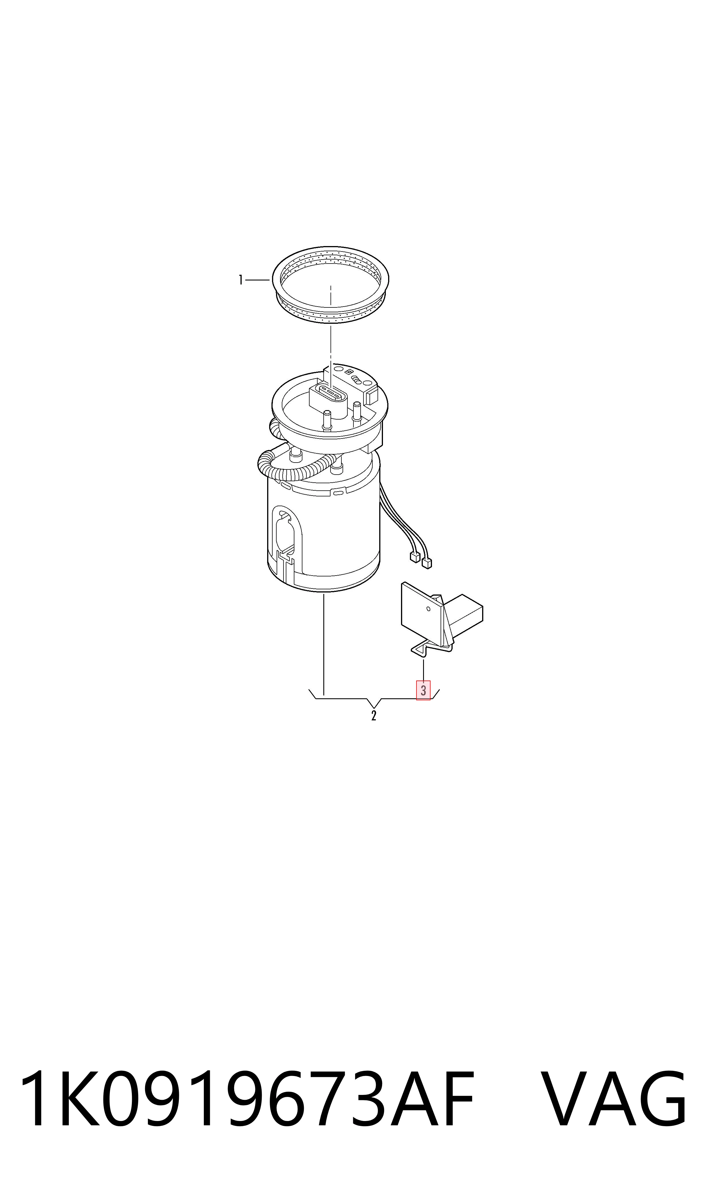  Sensor do nível de combustível no tanque Volkswagen Caddy III carrinha (2KB, 2KJ, 2CB, 2CJ) (2004 - 2015) III