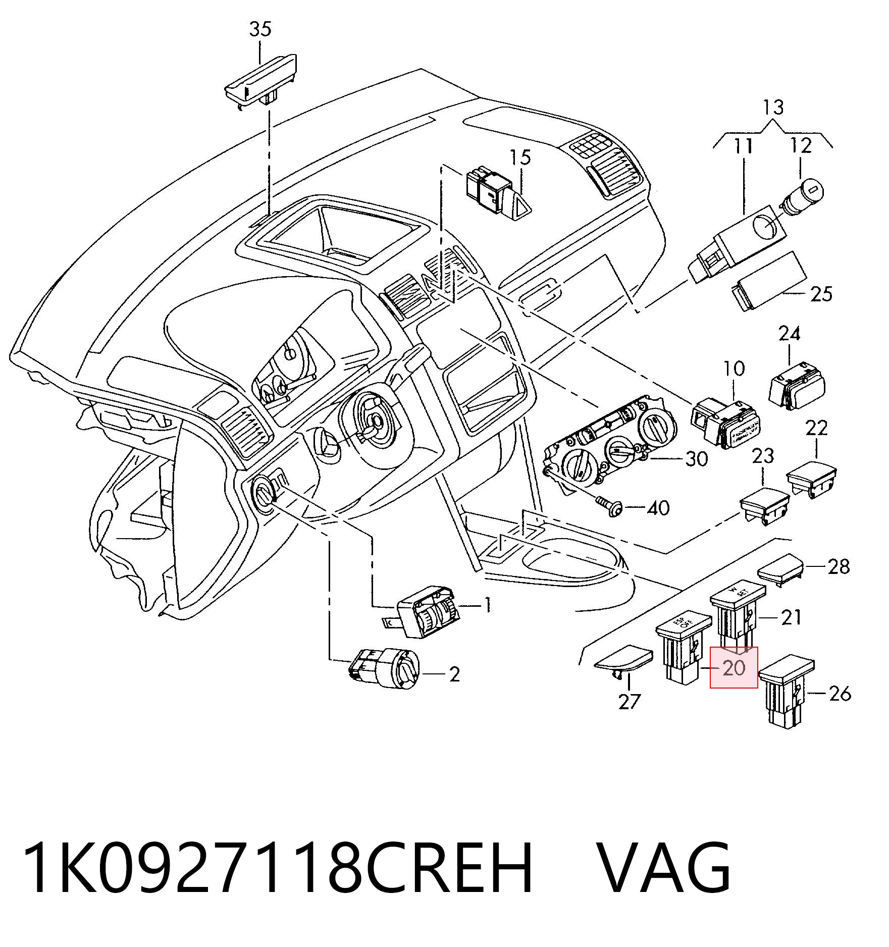 1K0927118CREH VAG
