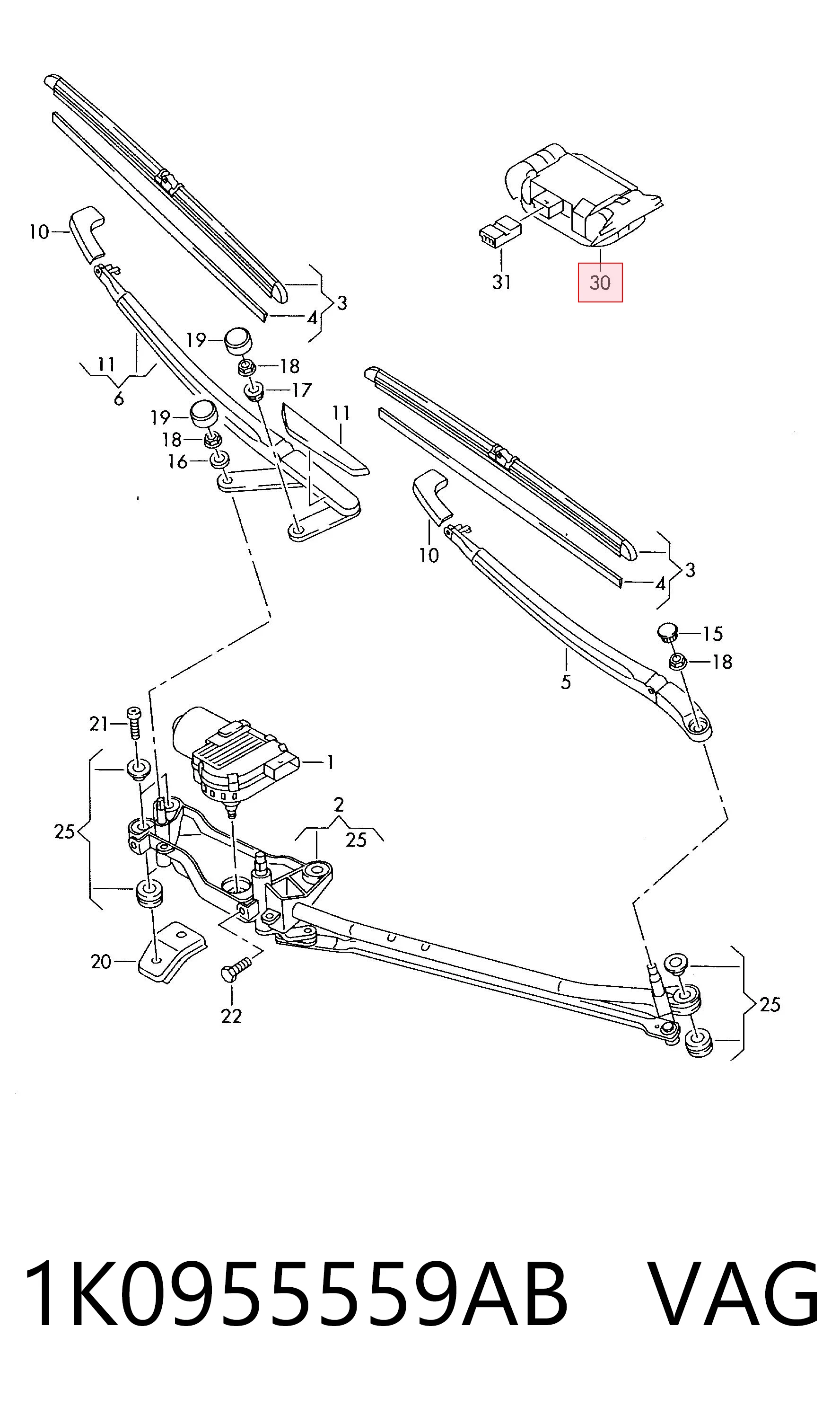 Sensor de chuva para Skoda Octavia TOUR I A4 1U2