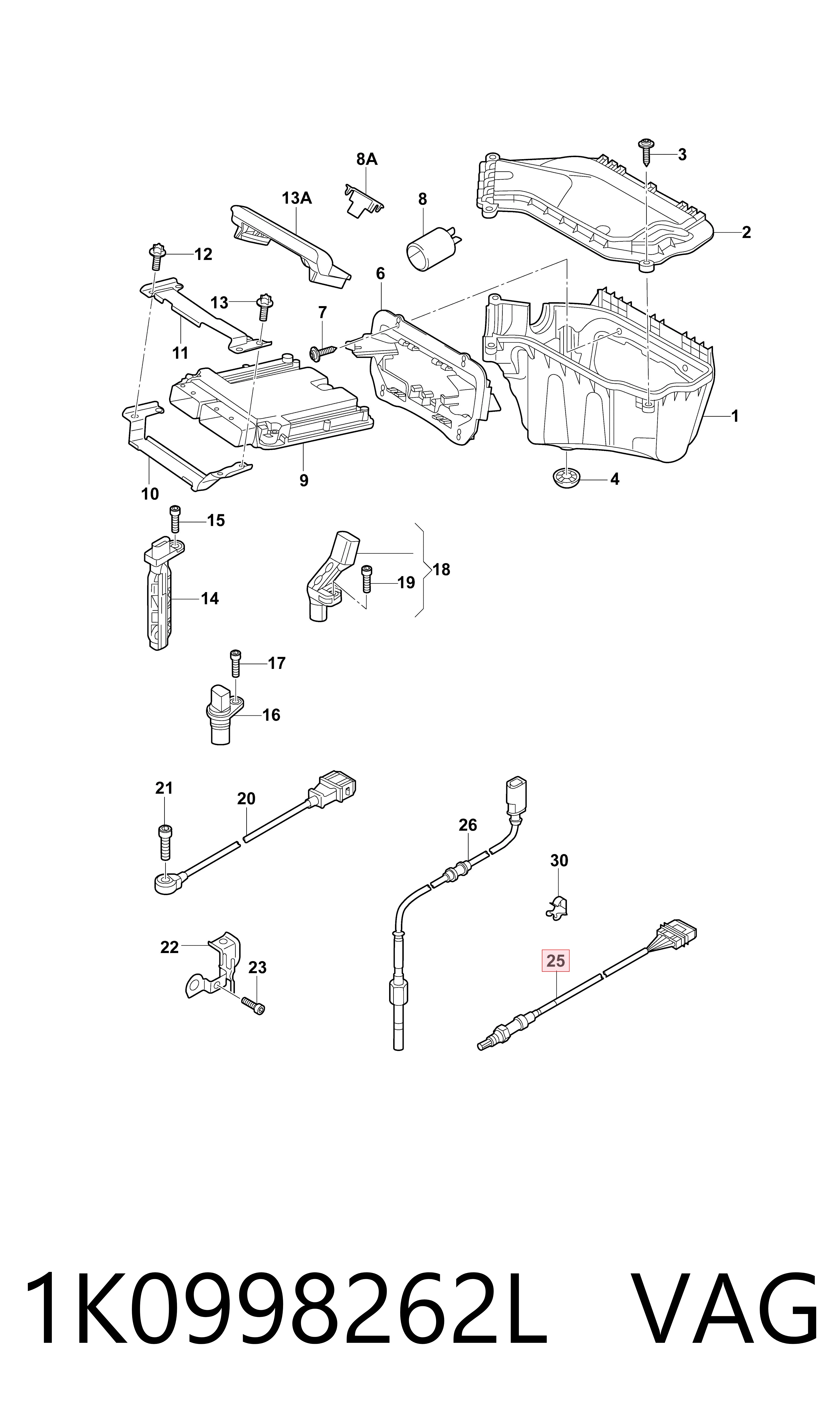 Sonda lambda, sensor de oxigênio até o catalisador VAG 1K0998262L preço, a partir de 82,77 USD