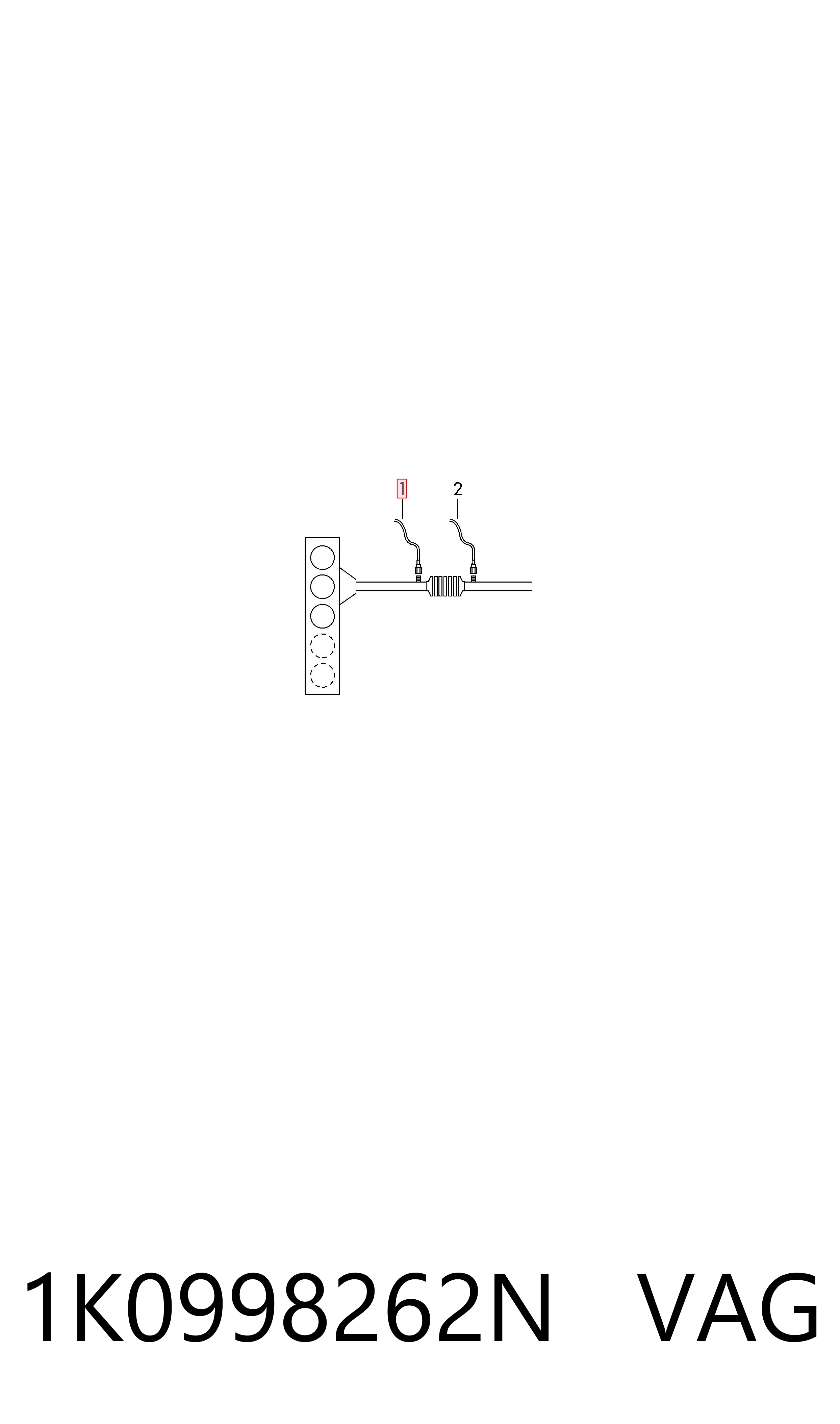 Sonda lambda, sensor de oxigênio até o catalisador VAG 1K0998262N preço, a partir de 72,36 USD
