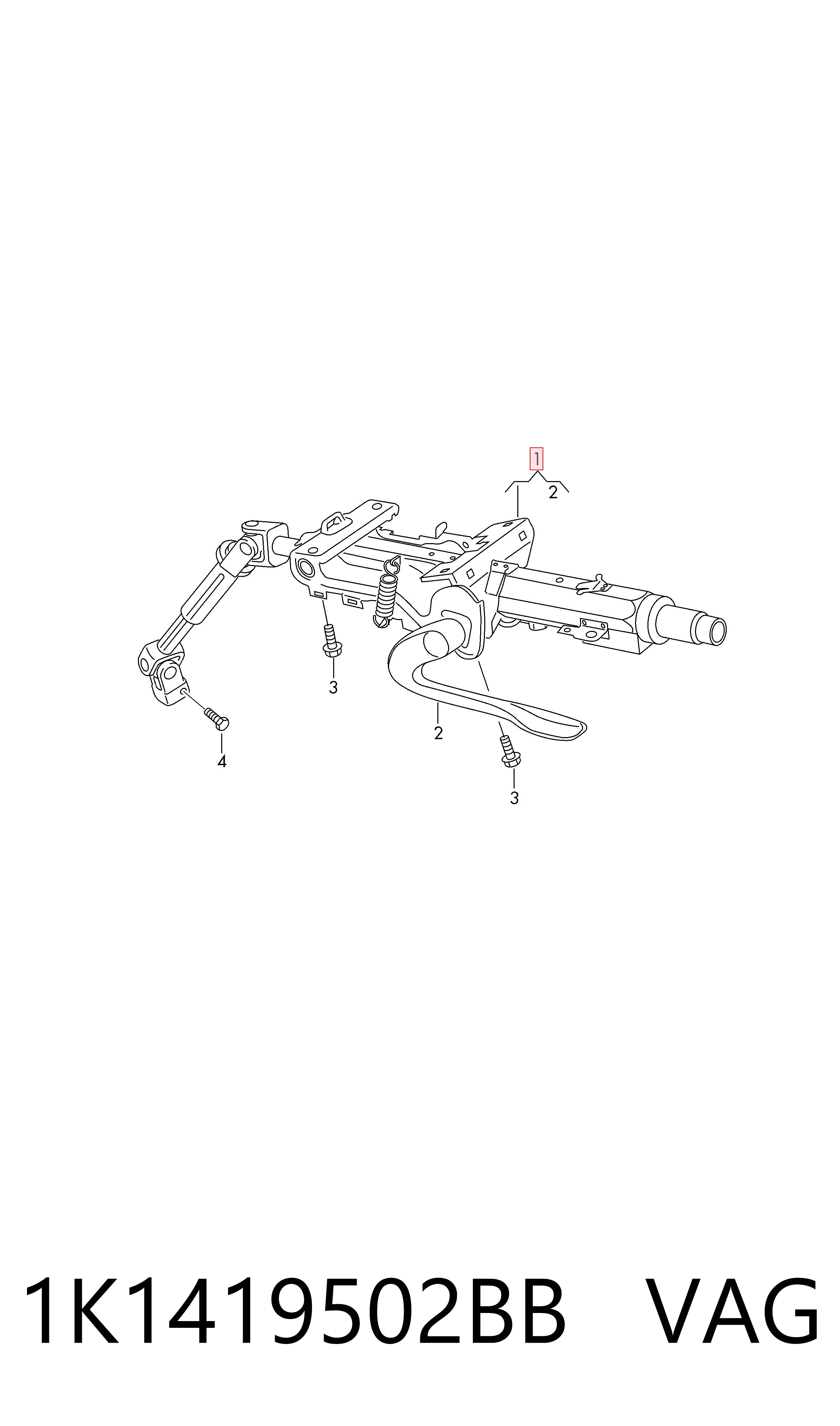 Coluna da direção para Volkswagen Golf VI 5K1