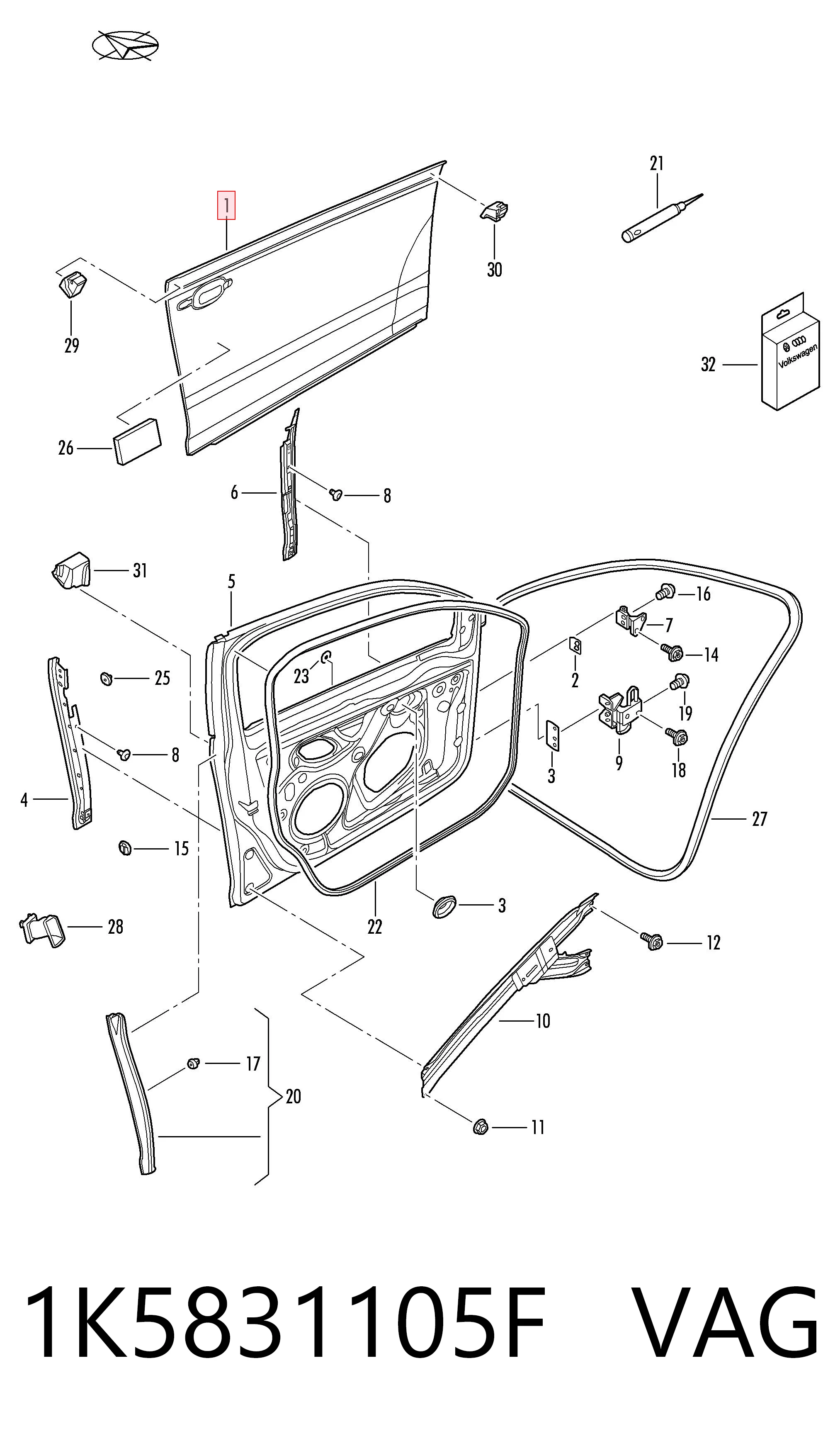 1K5831105F VAG