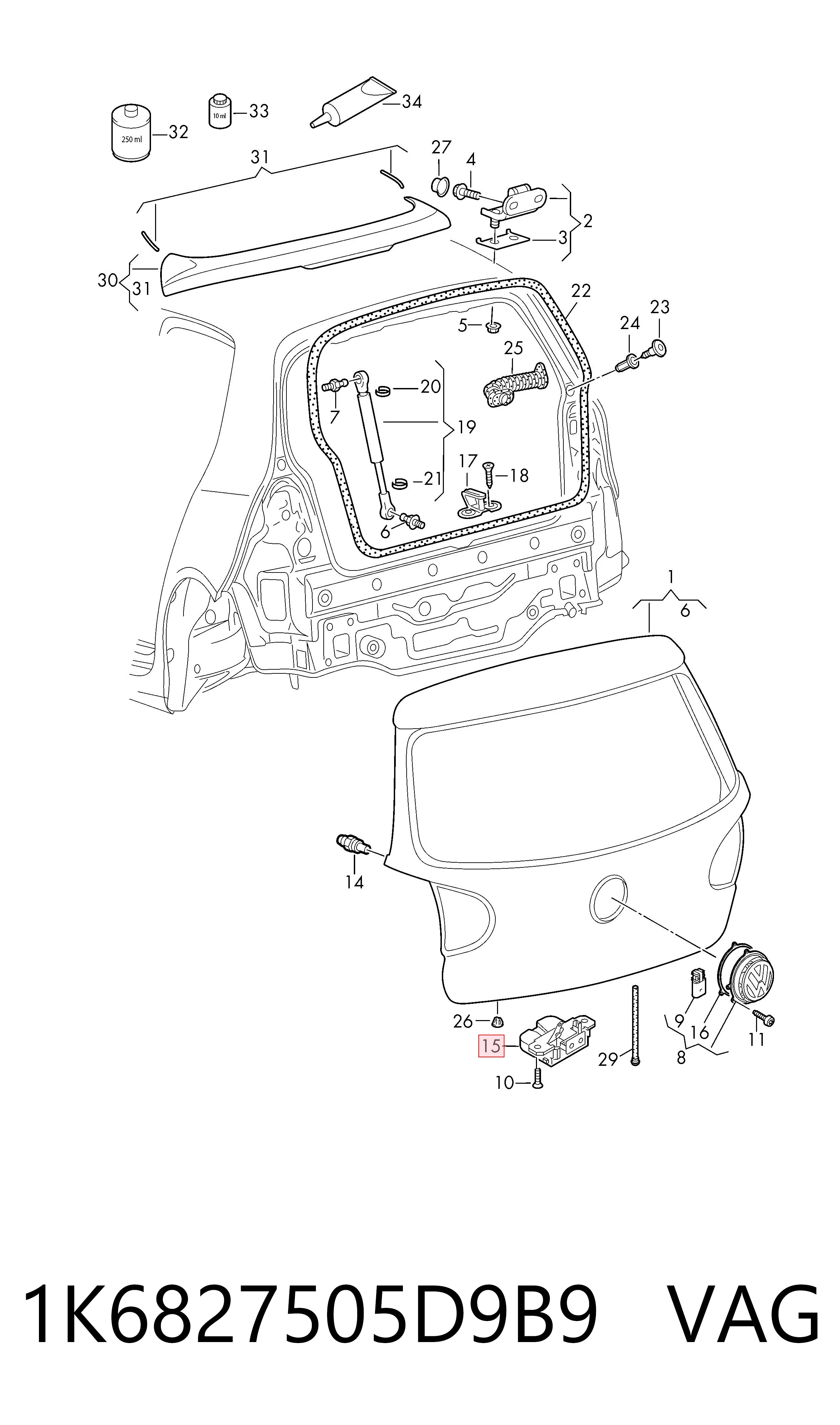 1K6827505D9B9 VAG