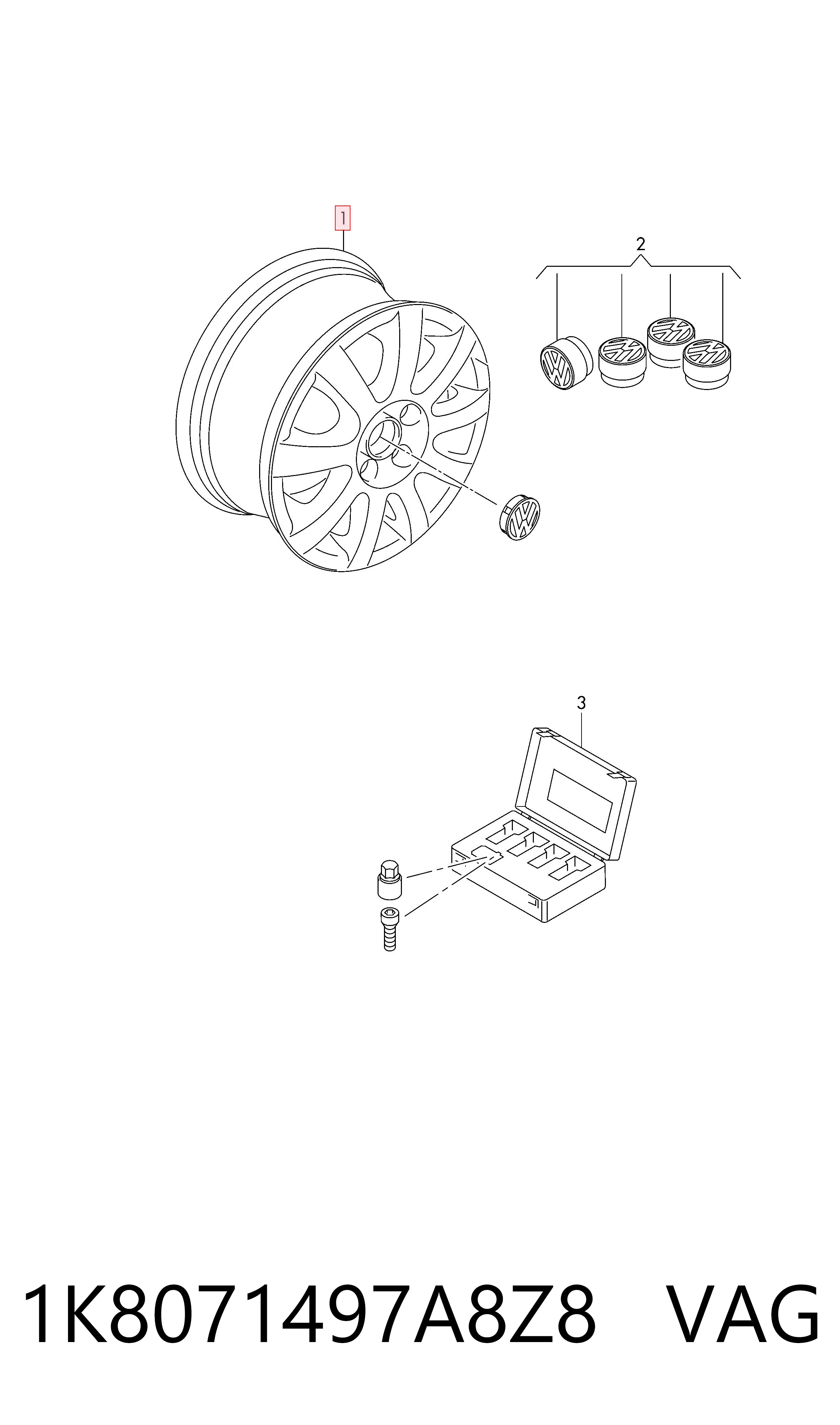 1K8071497A8Z8 VAG