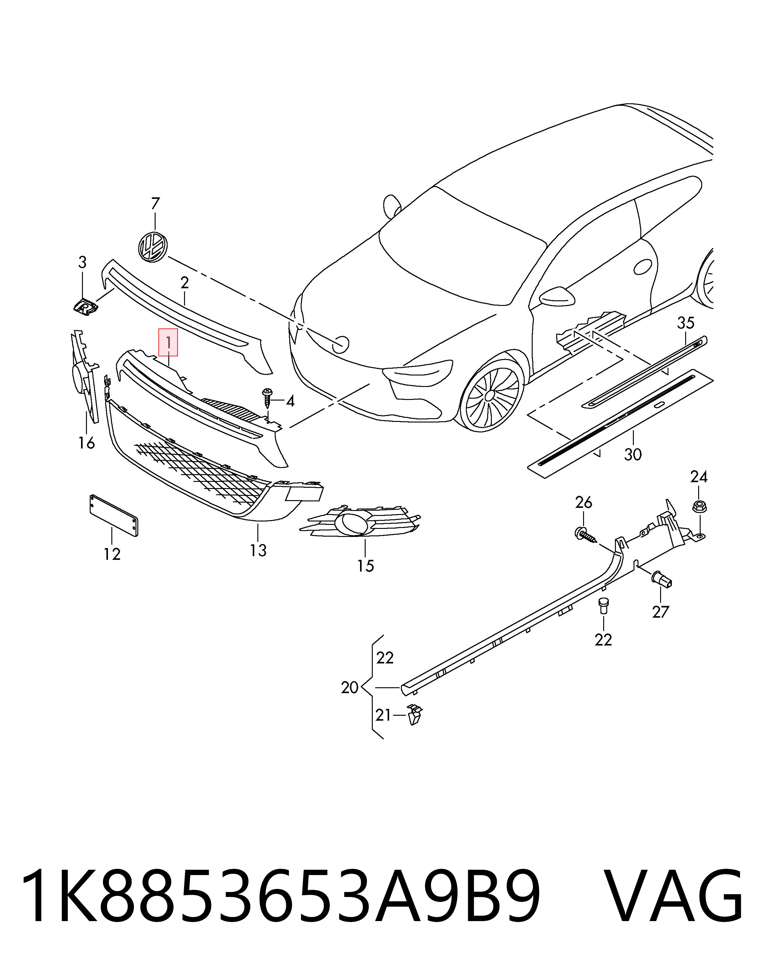 1K8853653A9B9 VAG
