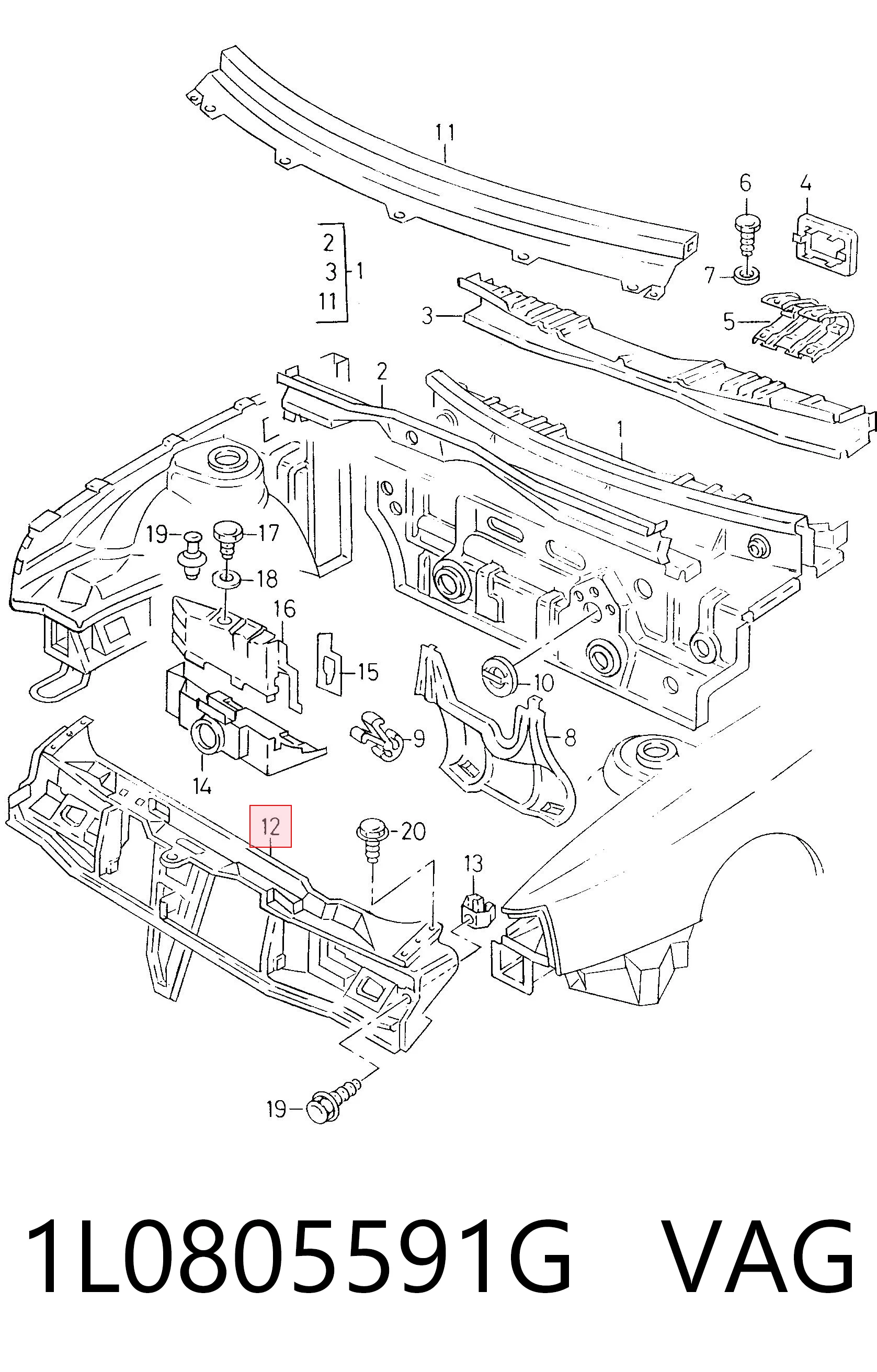 Compre Suporte do radiador montado (painel de montagem de fixação das luzes) Seat Toledo 1