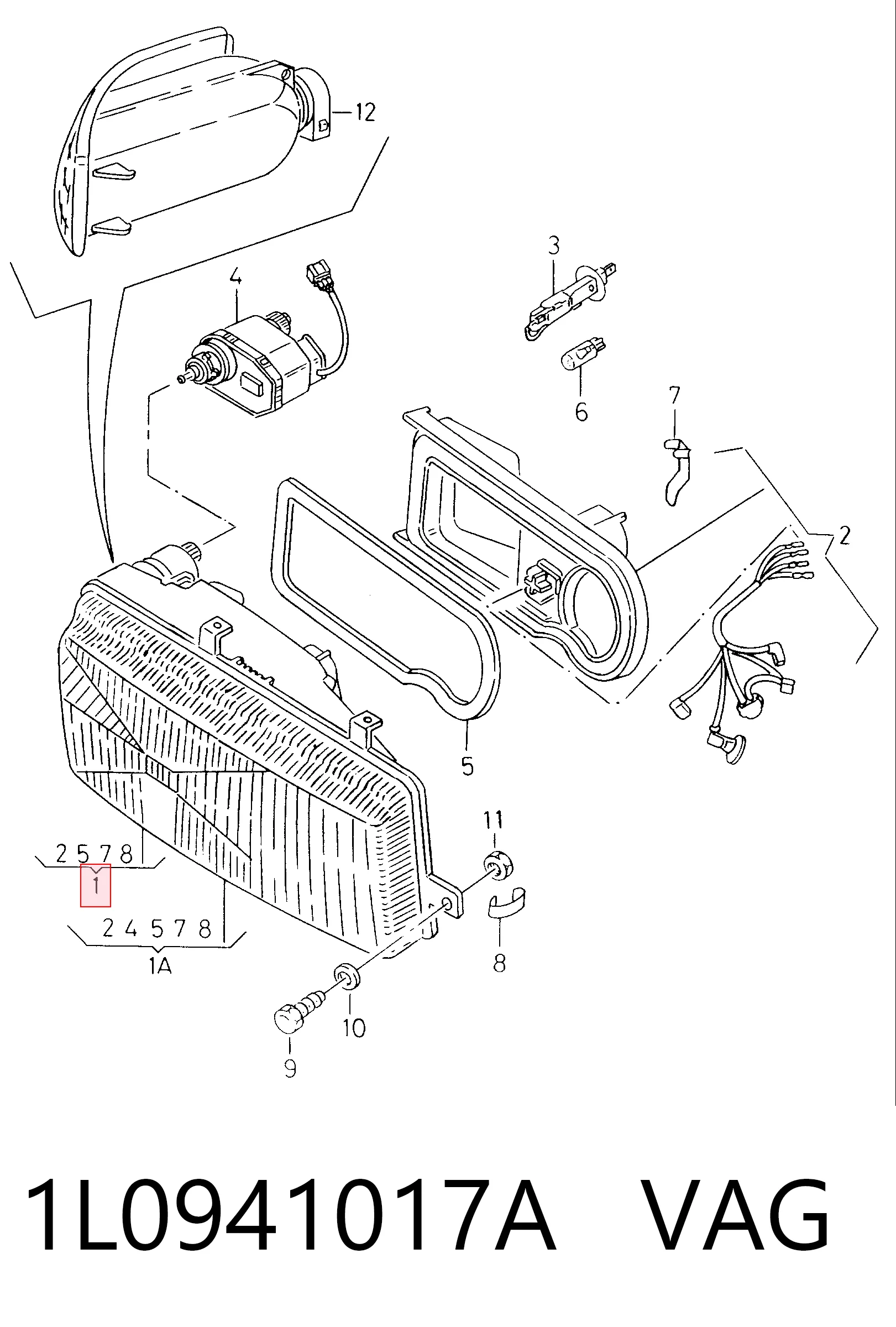 Luz esquerda para Seat Toledo I 1L