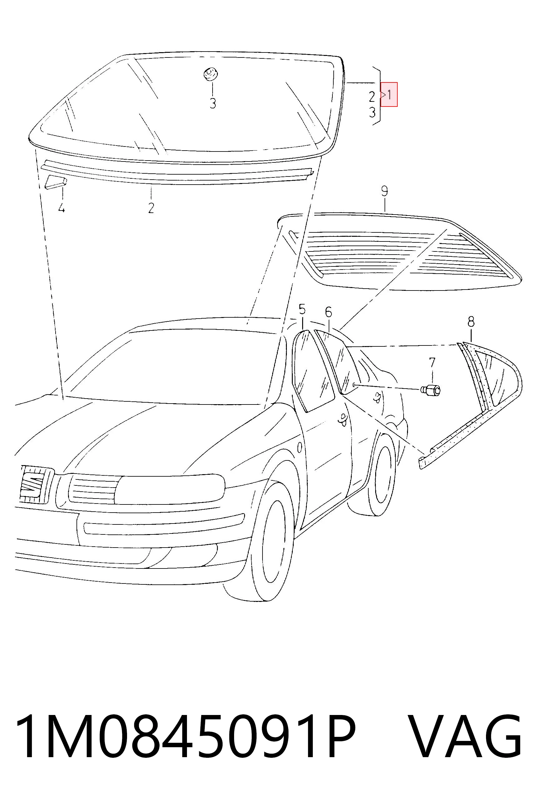 Pára-brisas Seat Toledo preço, a partir de 141,17 USD