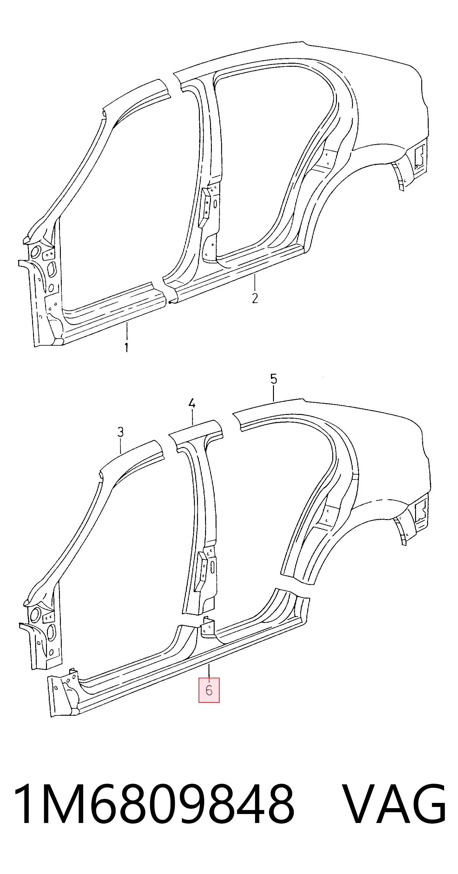 Acesso externo direito para Seat Leon 1M1