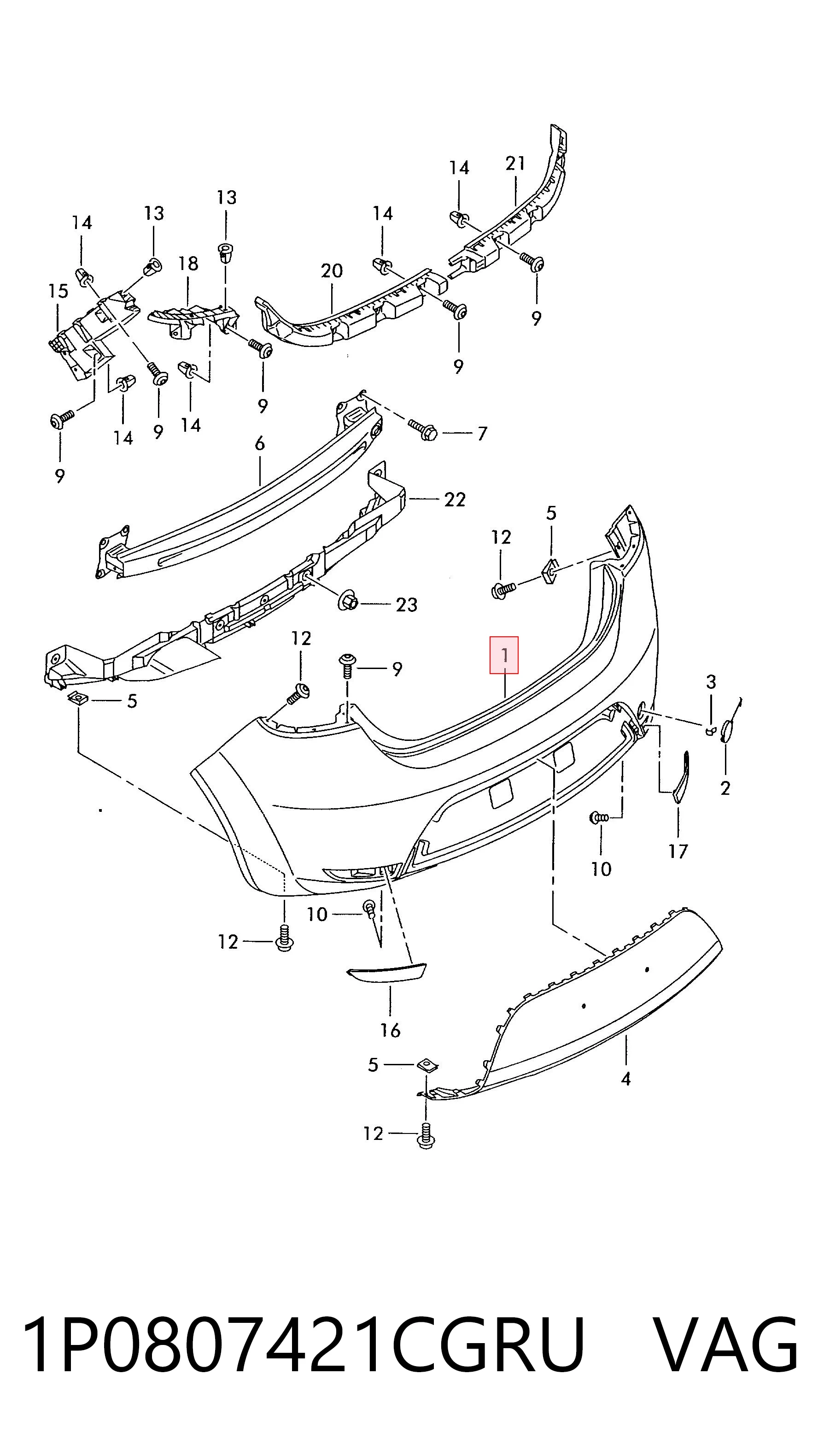1P0807421CGRU VAG