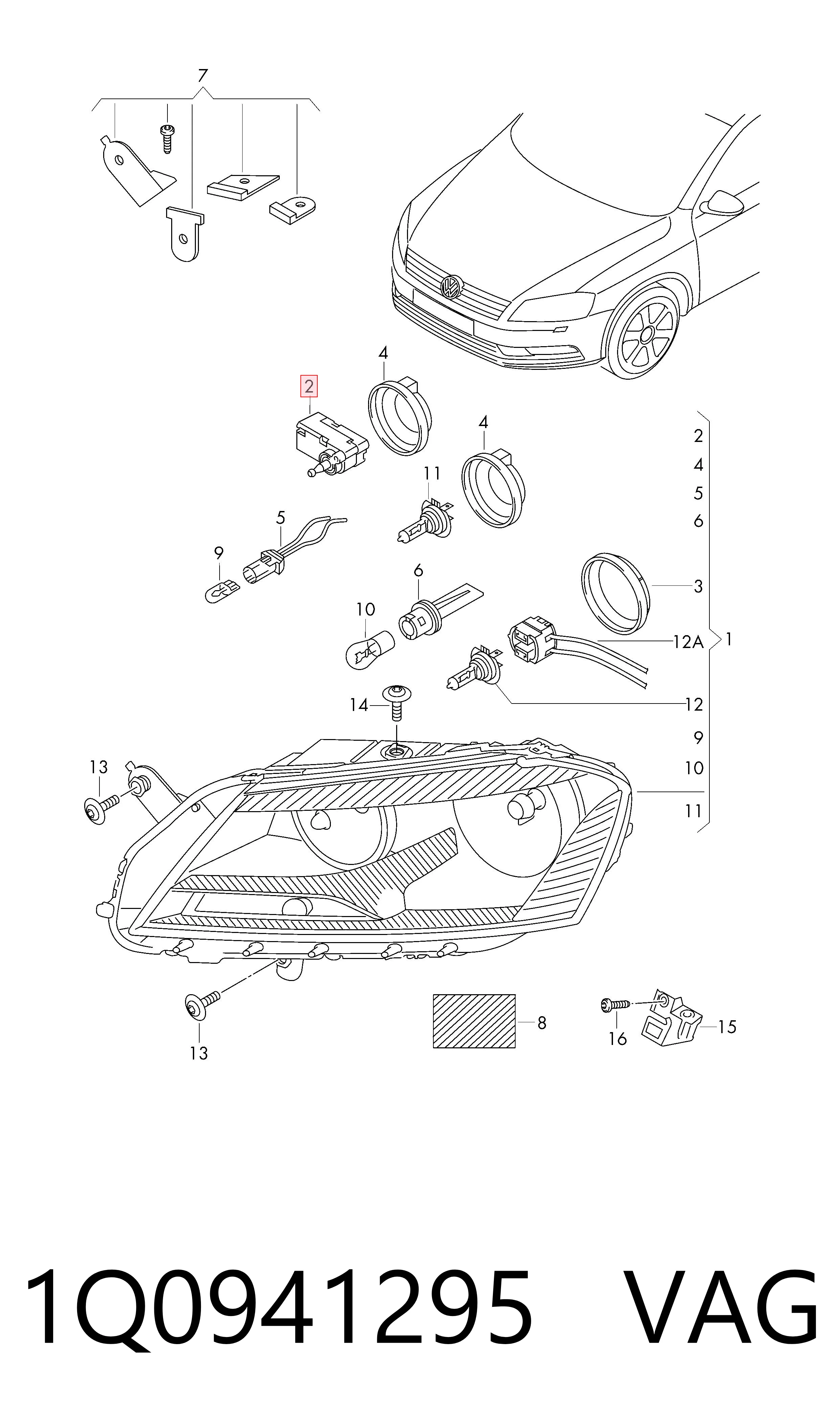 Corretor da luz para Volkswagen Passat B6 3C2