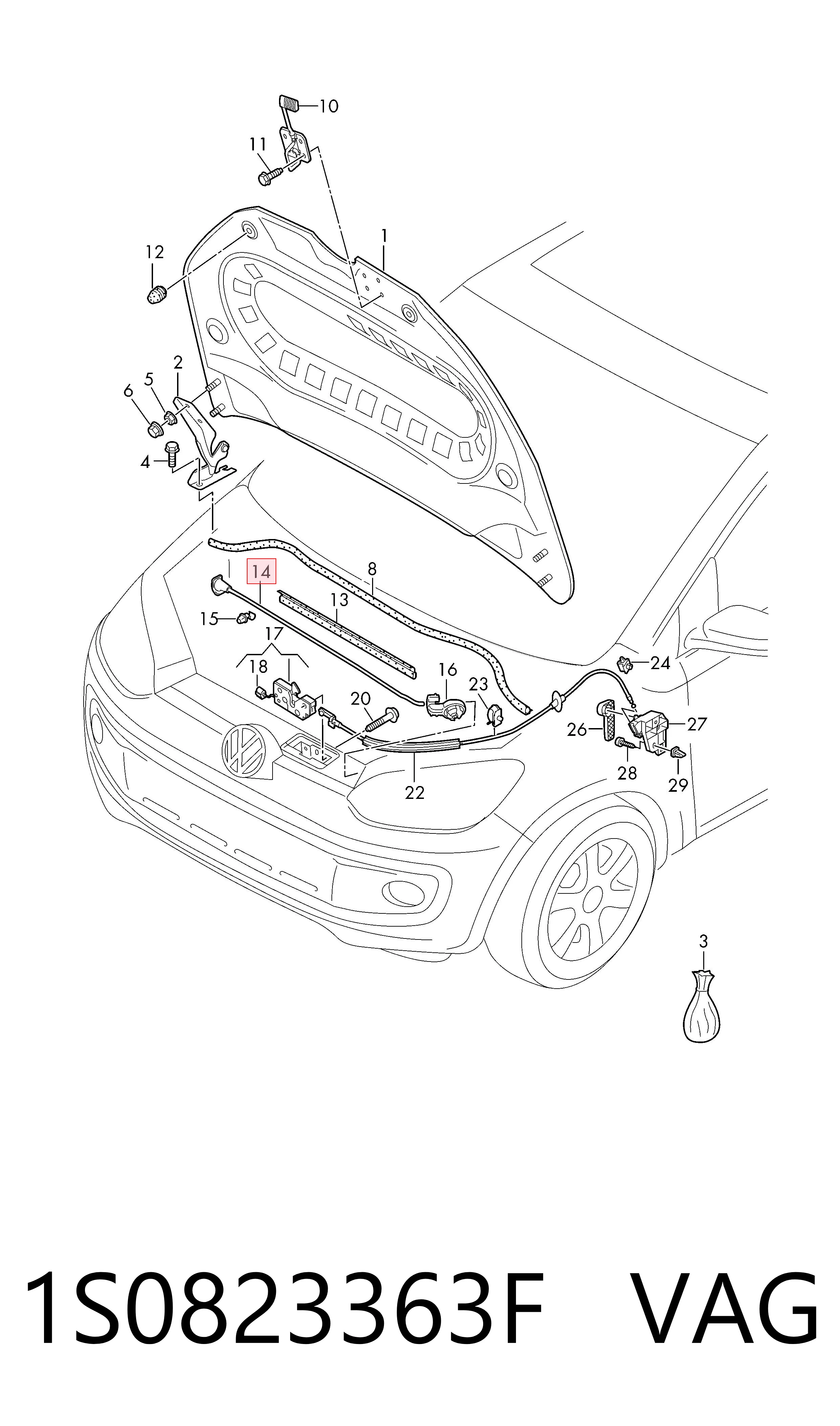  VAG 1S0823363F preço, a partir de 21,18 USD