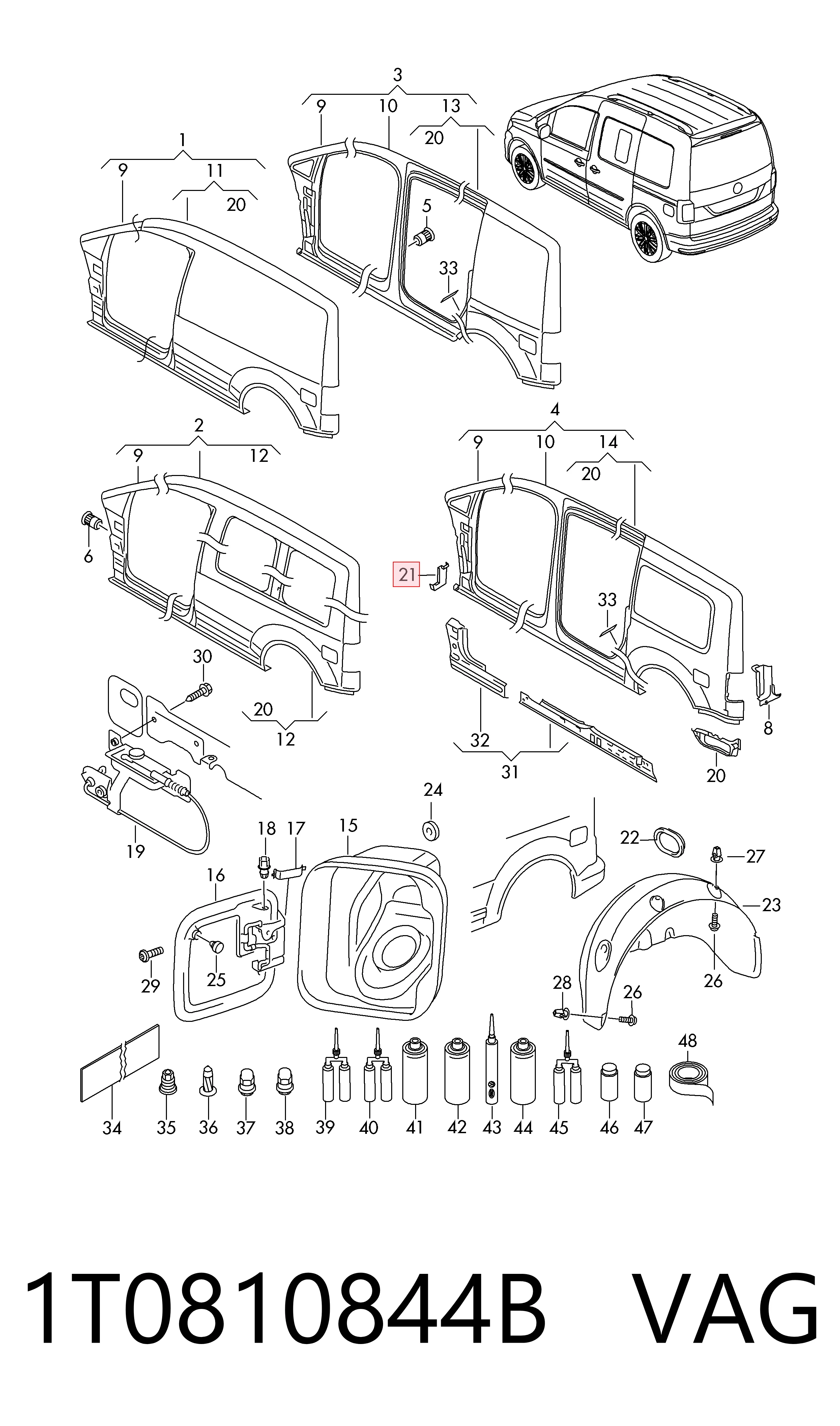  VAG 1T0810844B preço, a partir de 16,65 USD