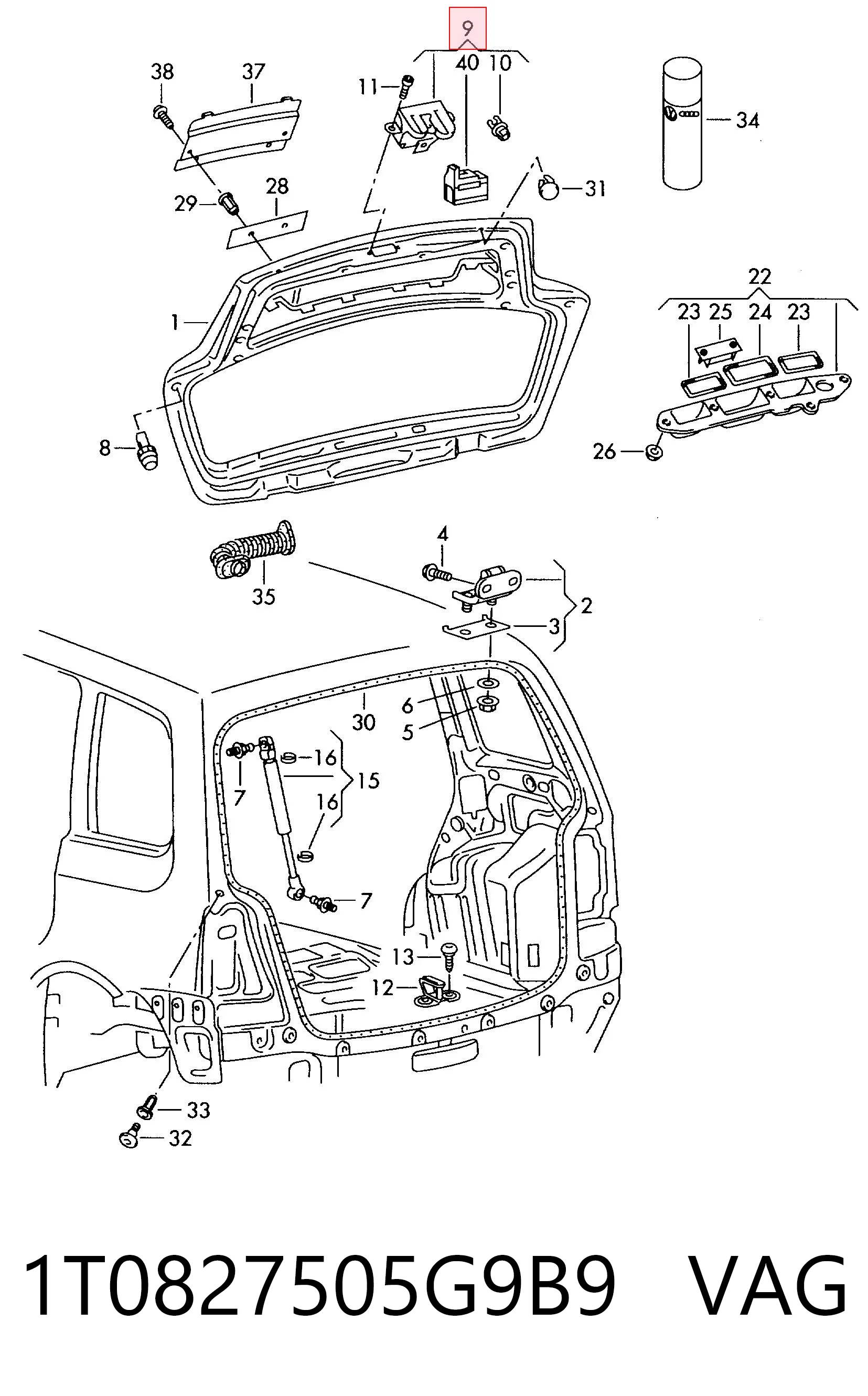 1T0827505G9B9 VAG