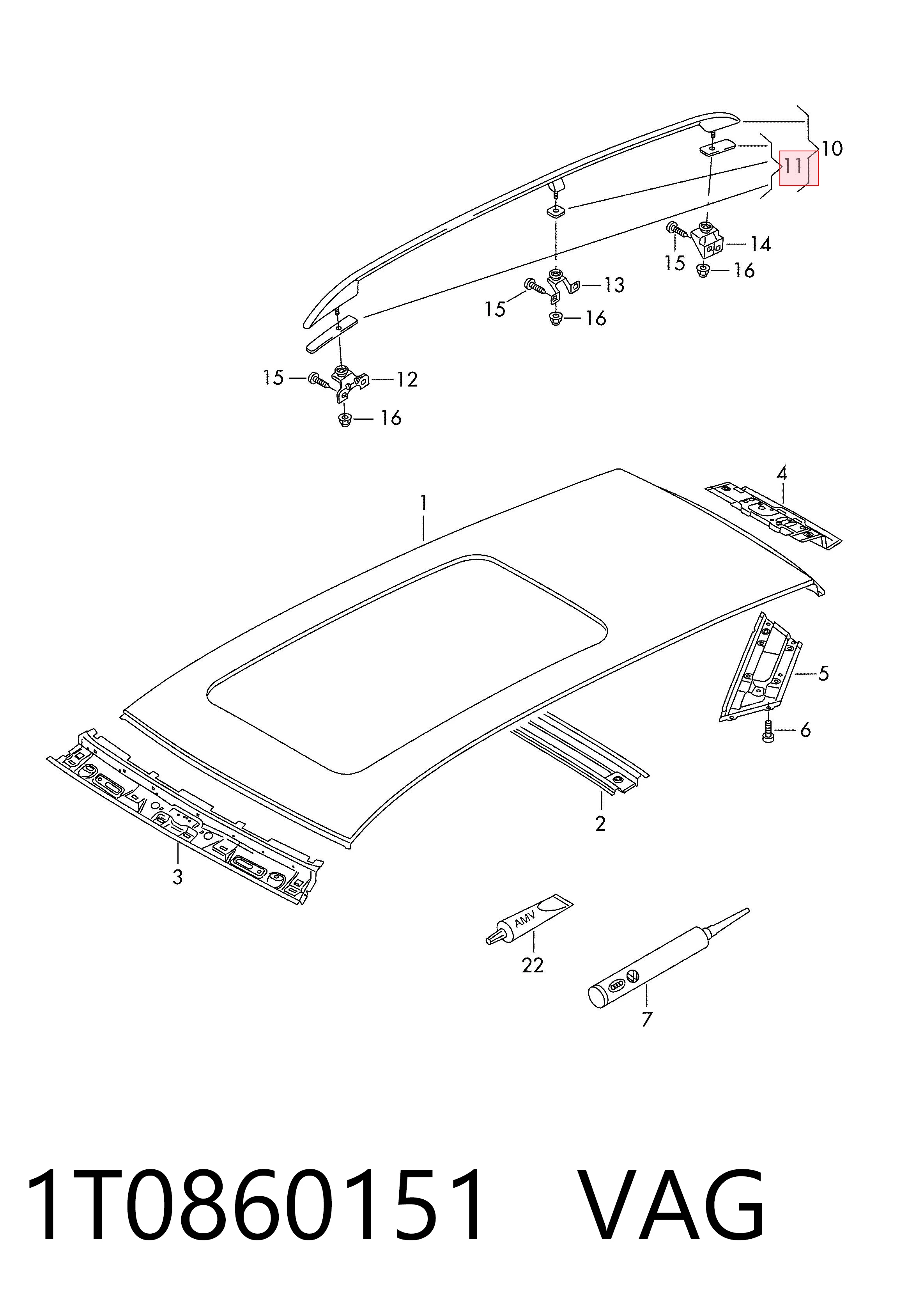 Porta-bagagem do teto, kit VAG 1T0860151 preço, a partir de 55,19 USD