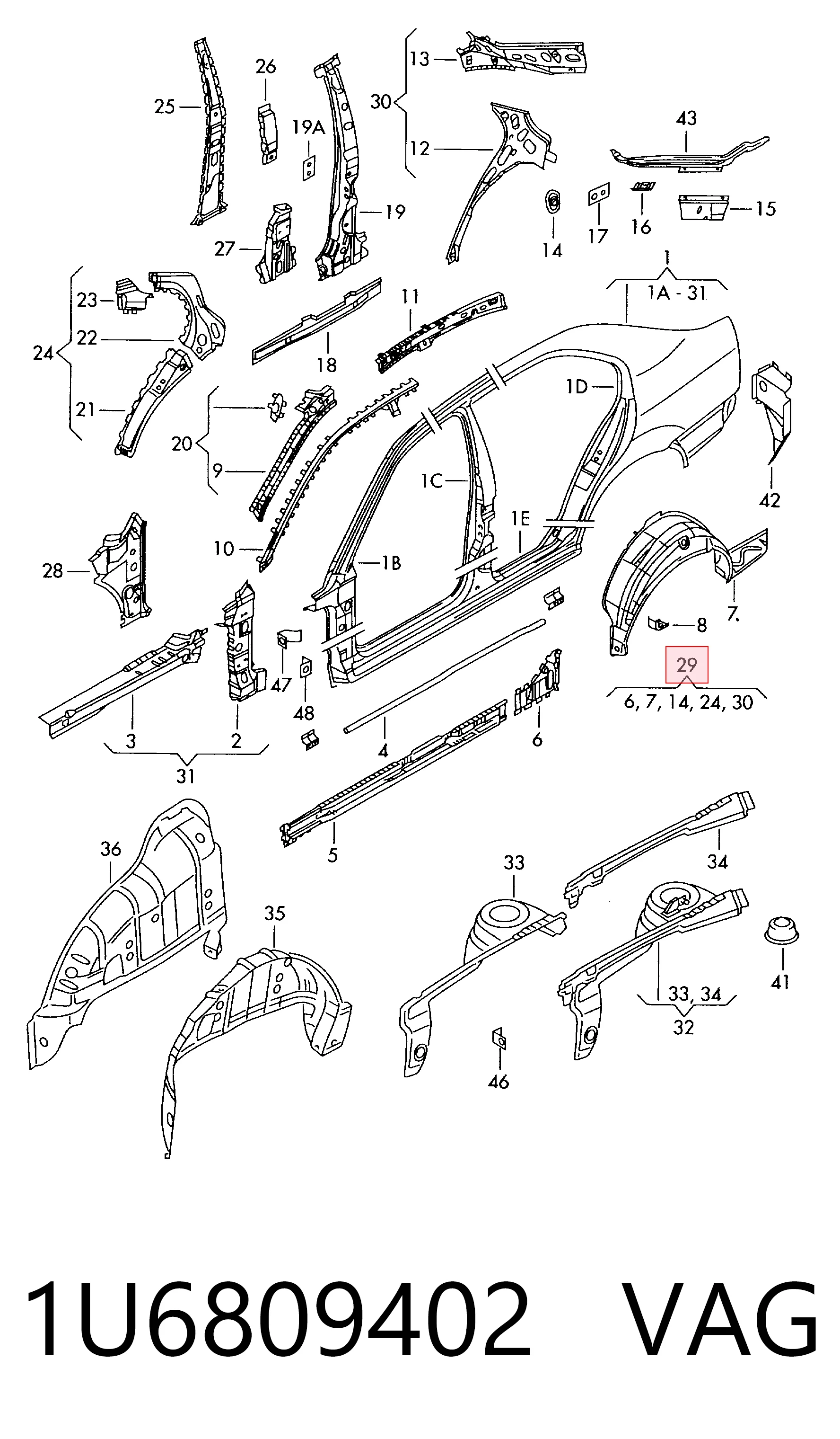 1U6809402 VAG