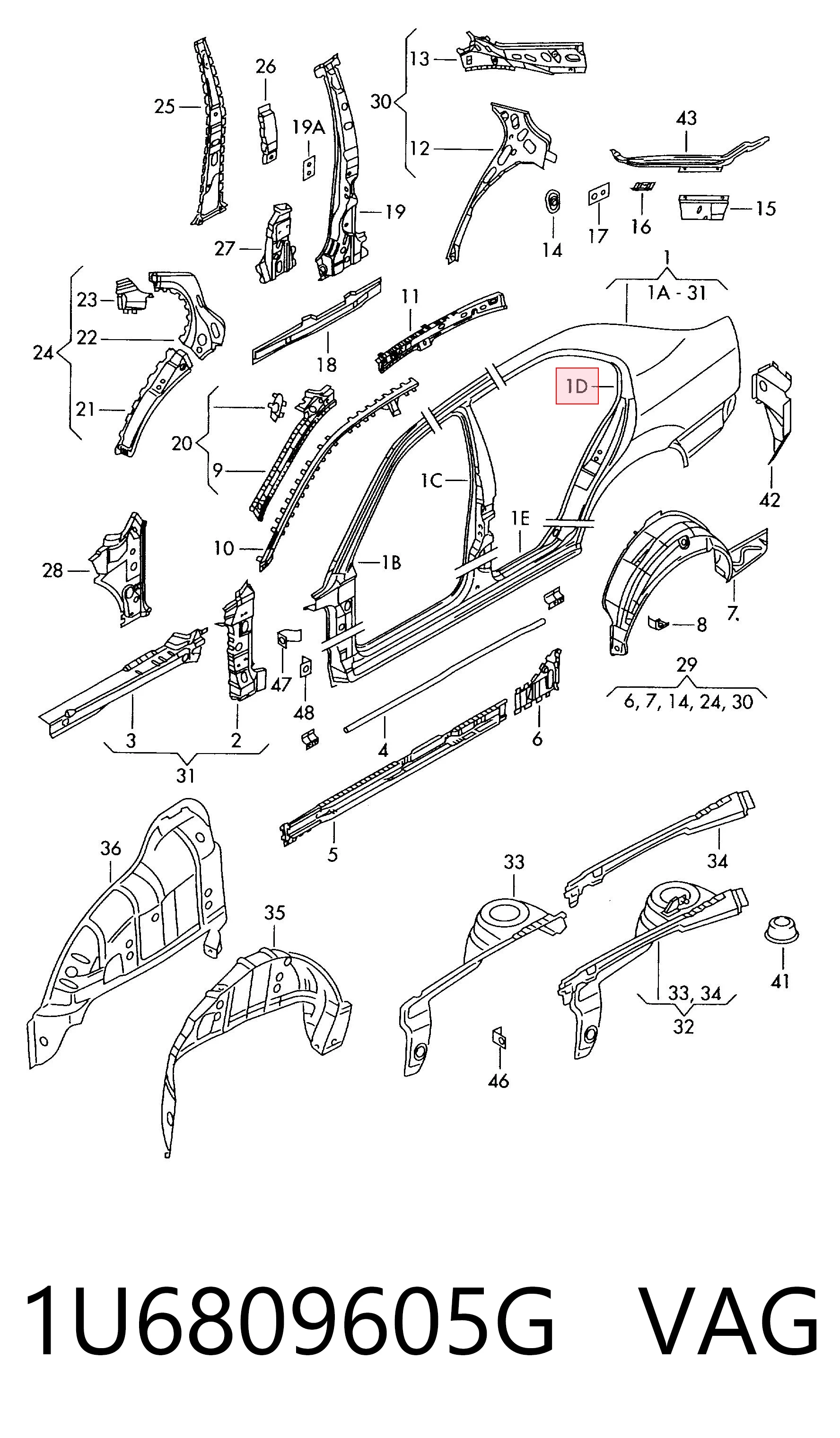 1U6809605G VAG