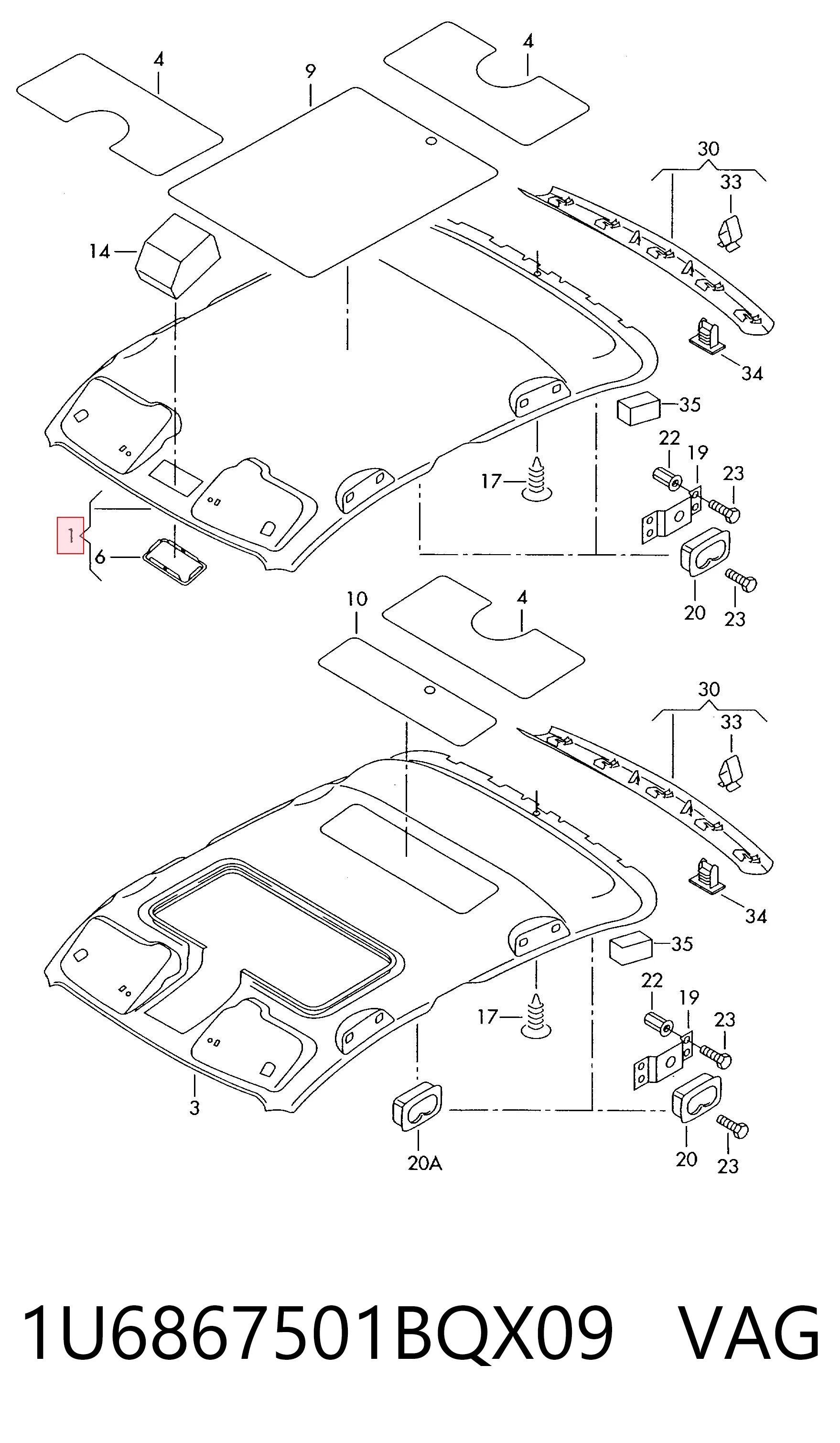 1U6867501BQX09 VAG