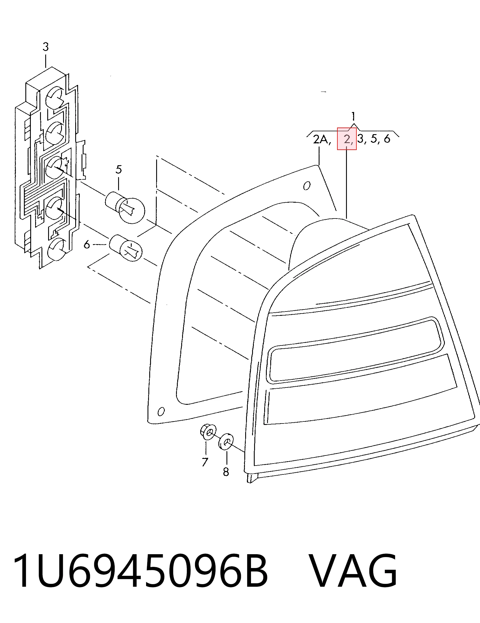 Compre 86595 VALEO Lanterna traseira direita