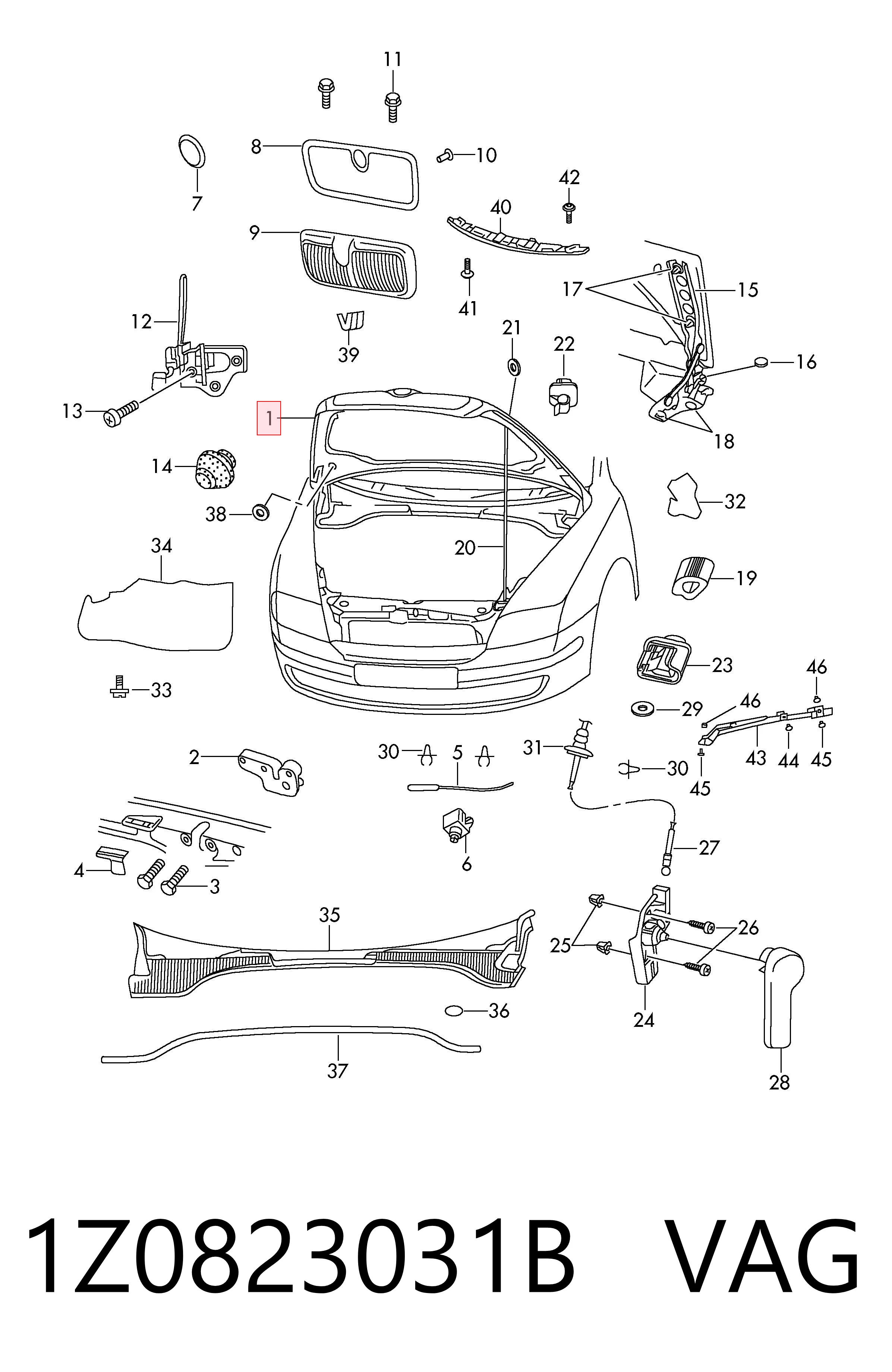 1Z0823031B VAG Capota