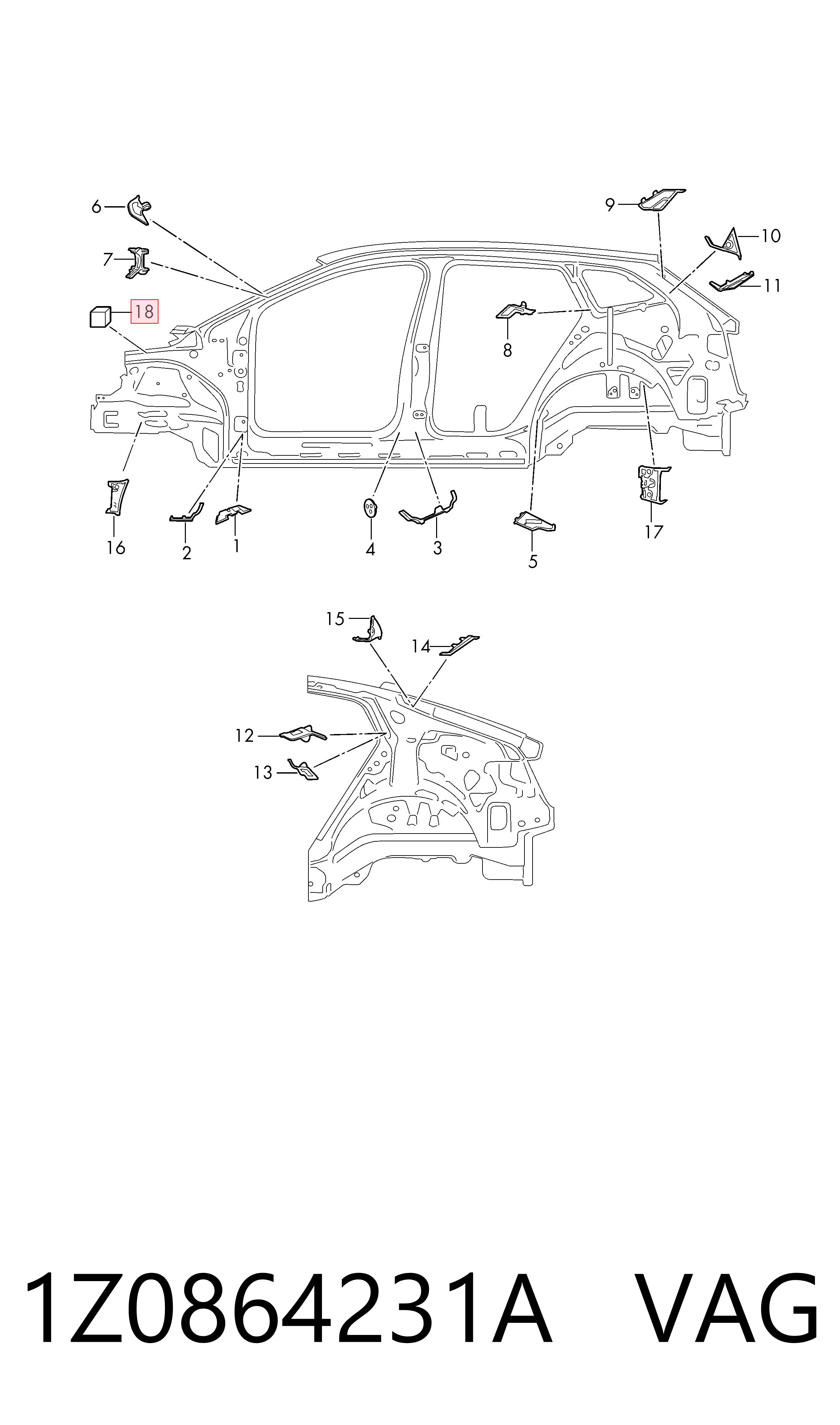  VAG 1Z0864231A preço, a partir de 8,03 USD