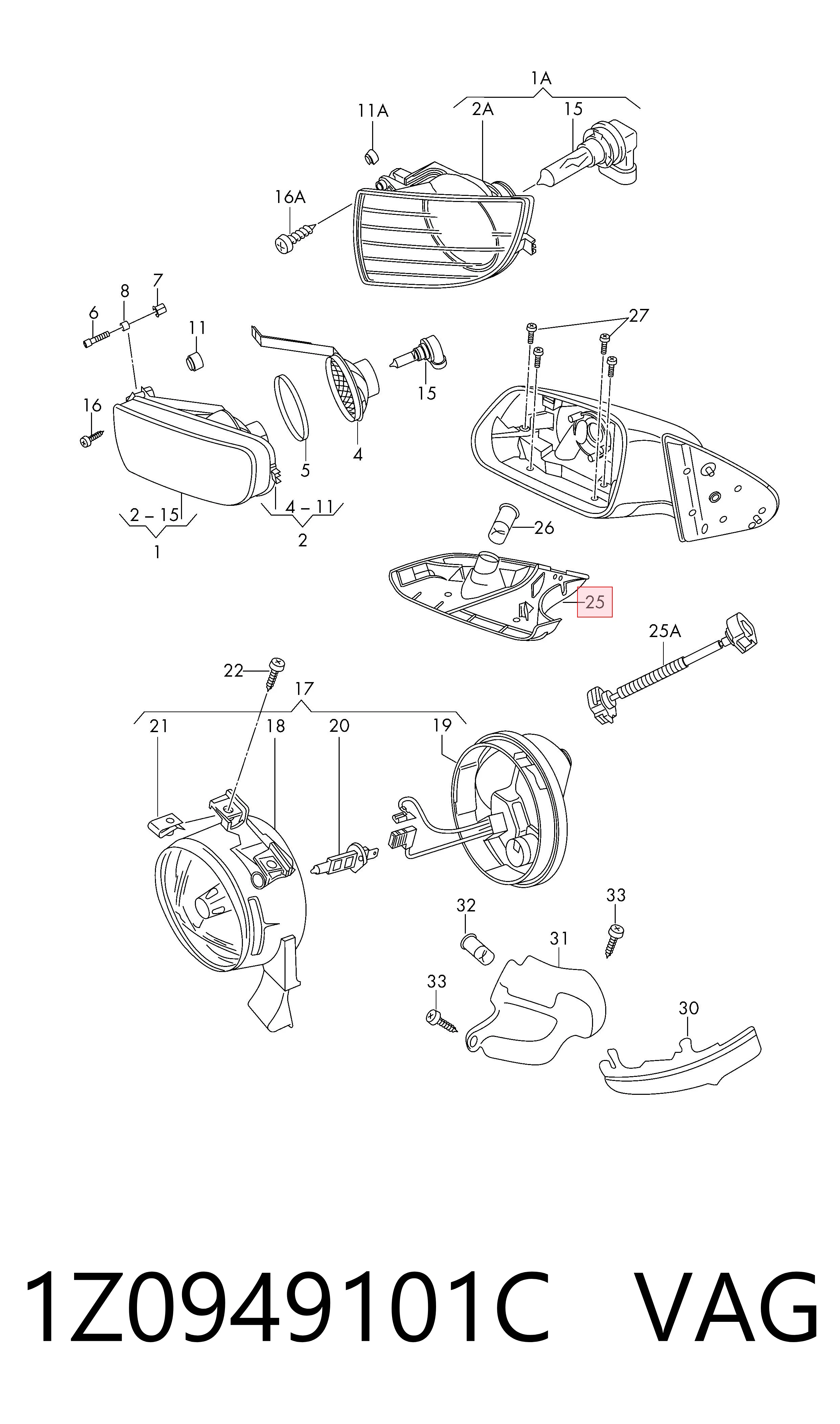 Compre 1Z0949101C VAG Pisca-pisca de espelho esquerdo