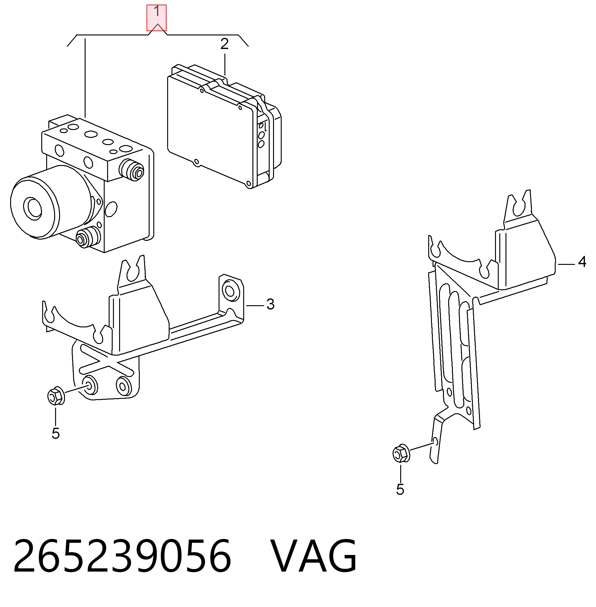 Unidade hidráulico de controlo ABS Volkswagen Polo V 6R1, 6C1