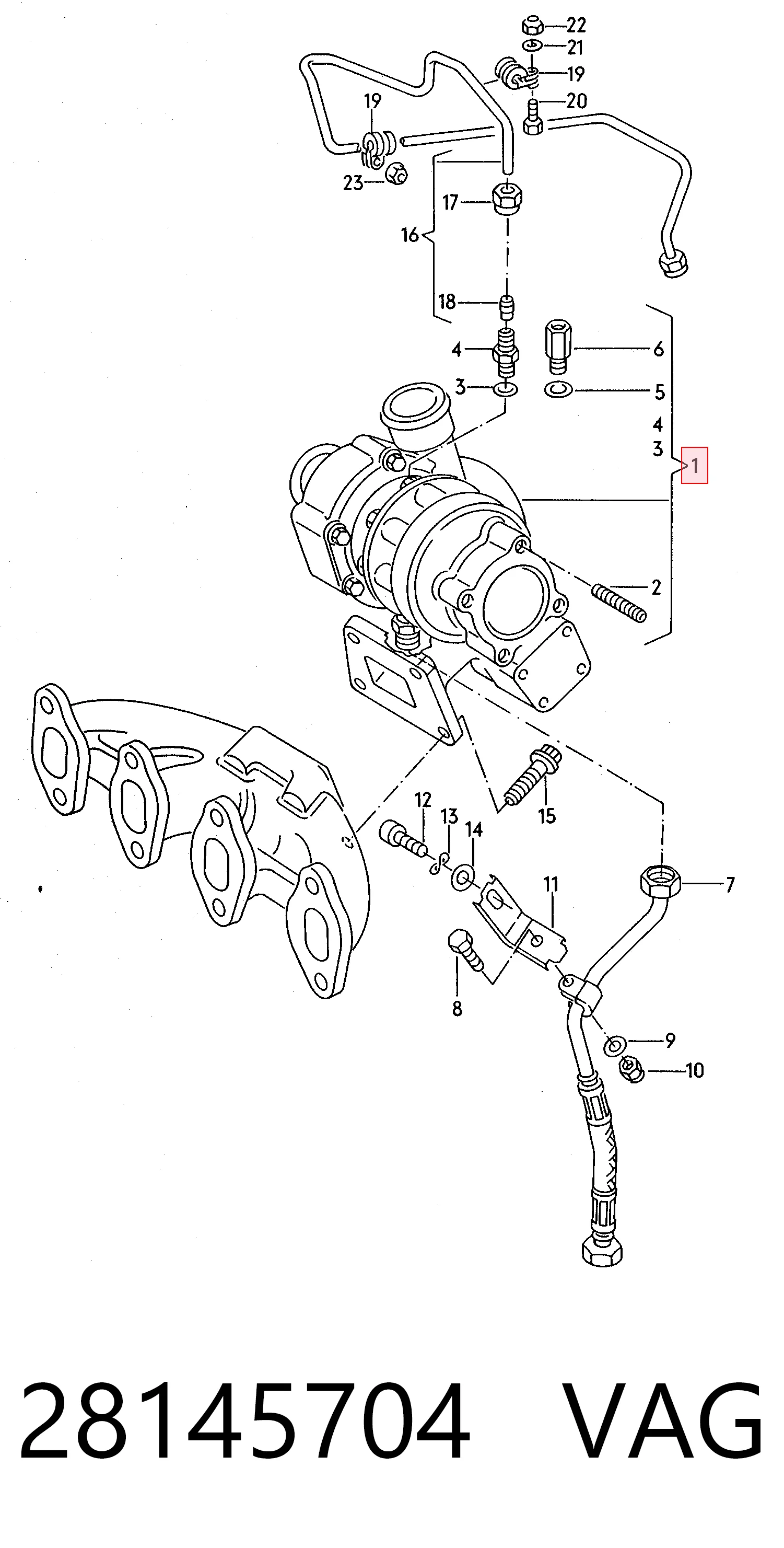 Turbina Audi 80 B4 8C2