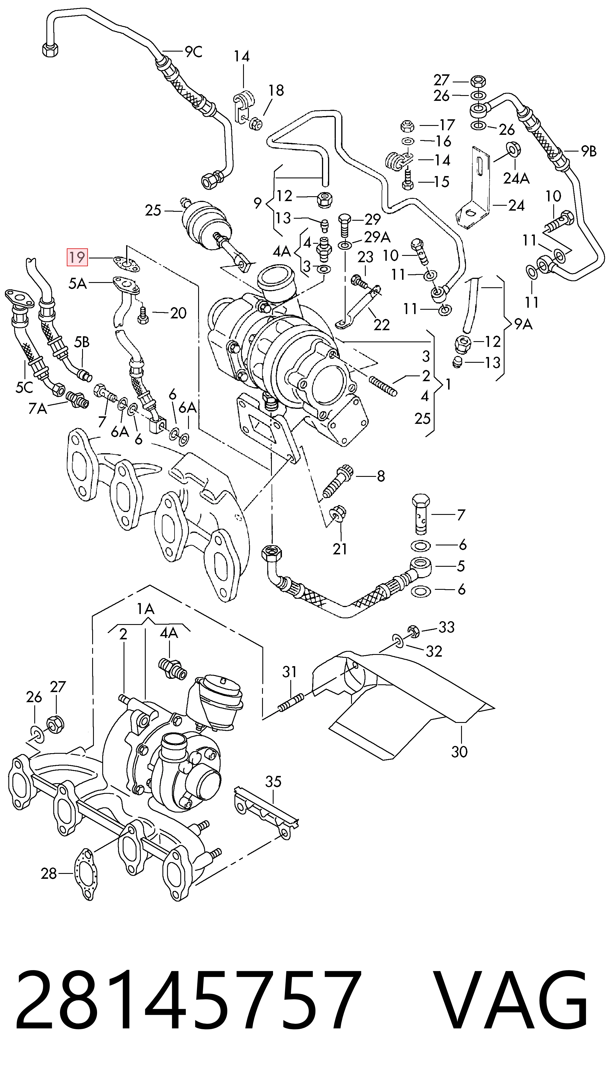 94362672 Peugeot/Citroen Vedante de mangueira de derivação de óleo de turbina