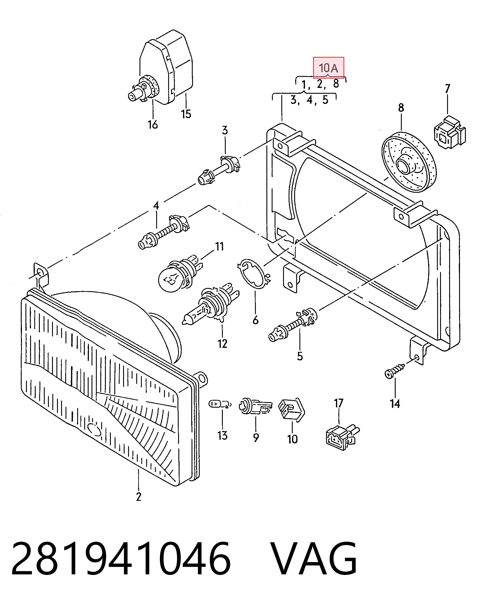Luz direita Volkswagen LT I 281-363, 21A, 21B, 21D, 21E ao melhor preço