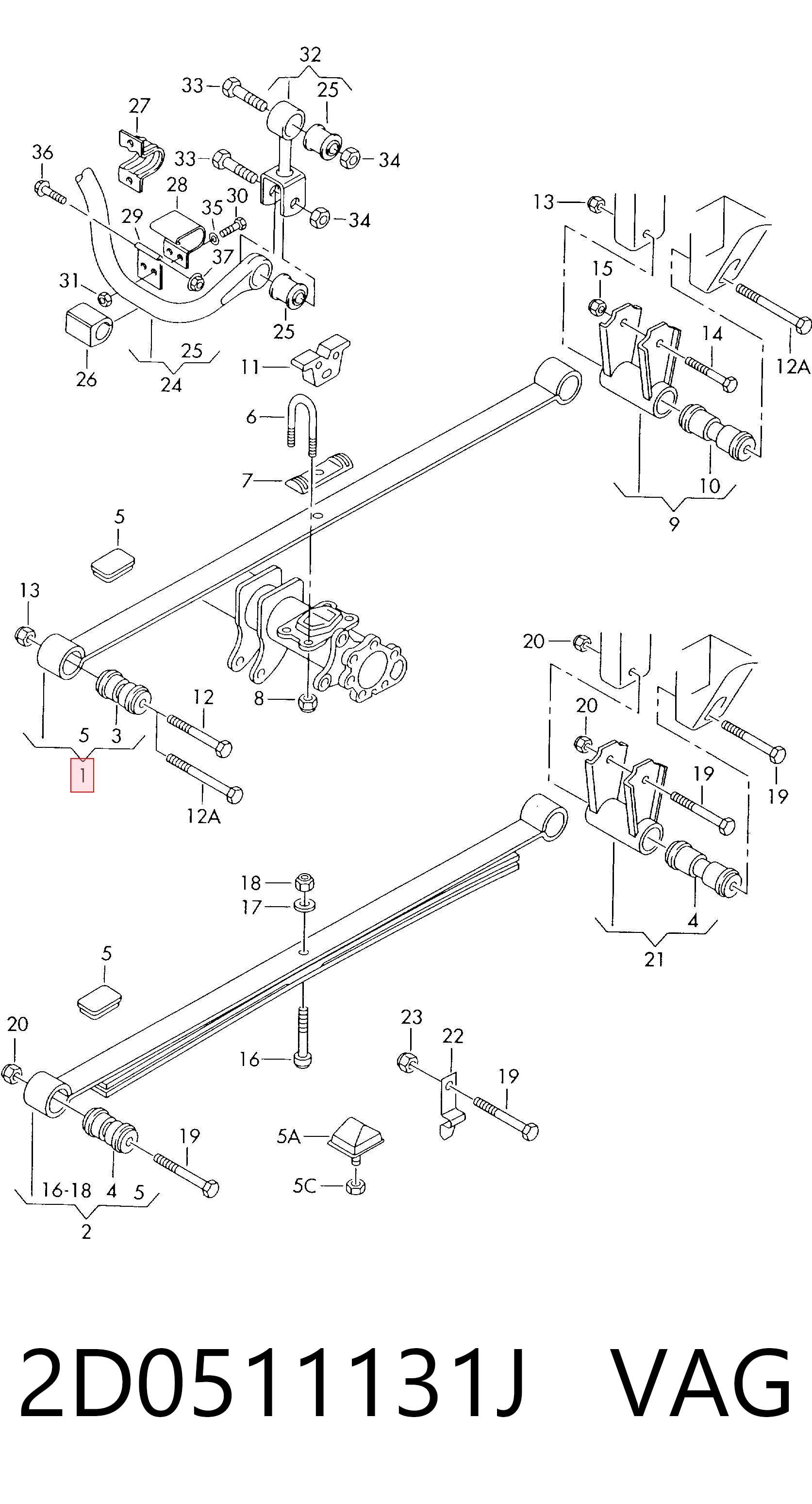 Compre SP215330 Raiso Suspensão de lâminas dianteira