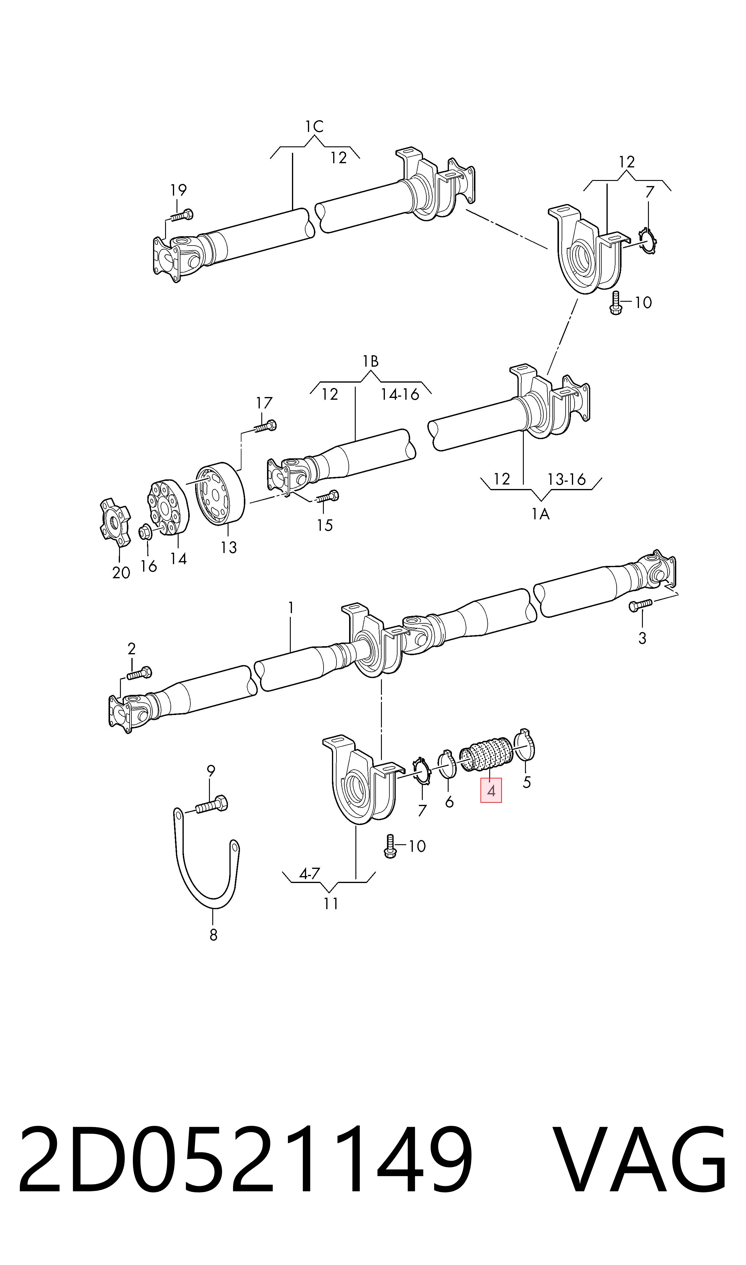 Bota de proteção da junta universal VAG 2D0521149 preço, a partir de 9,92 USD