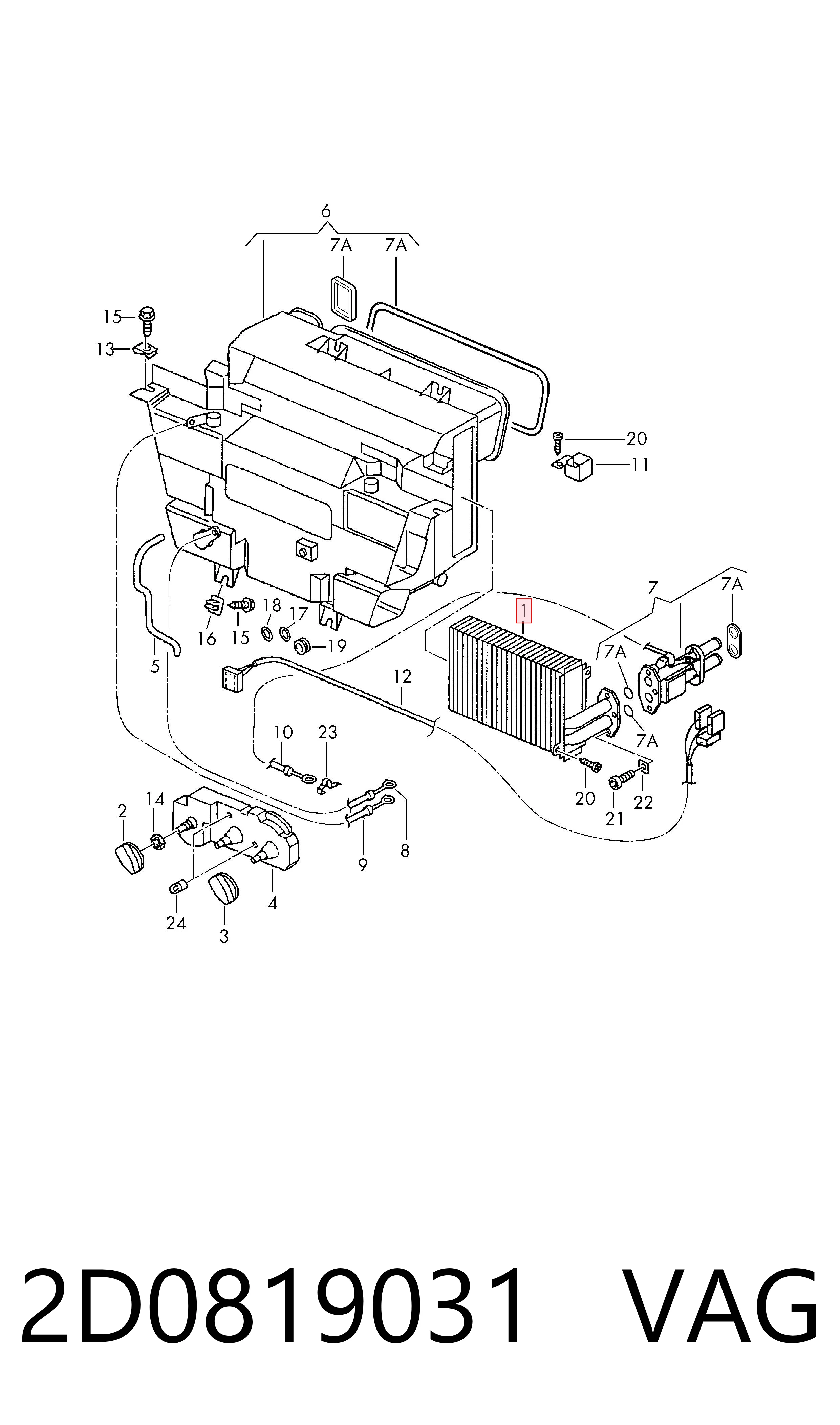 Radiador de forno (de aquecedor) Volkswagen LT II 2DB, 2DE, 2DK ao melhor preço