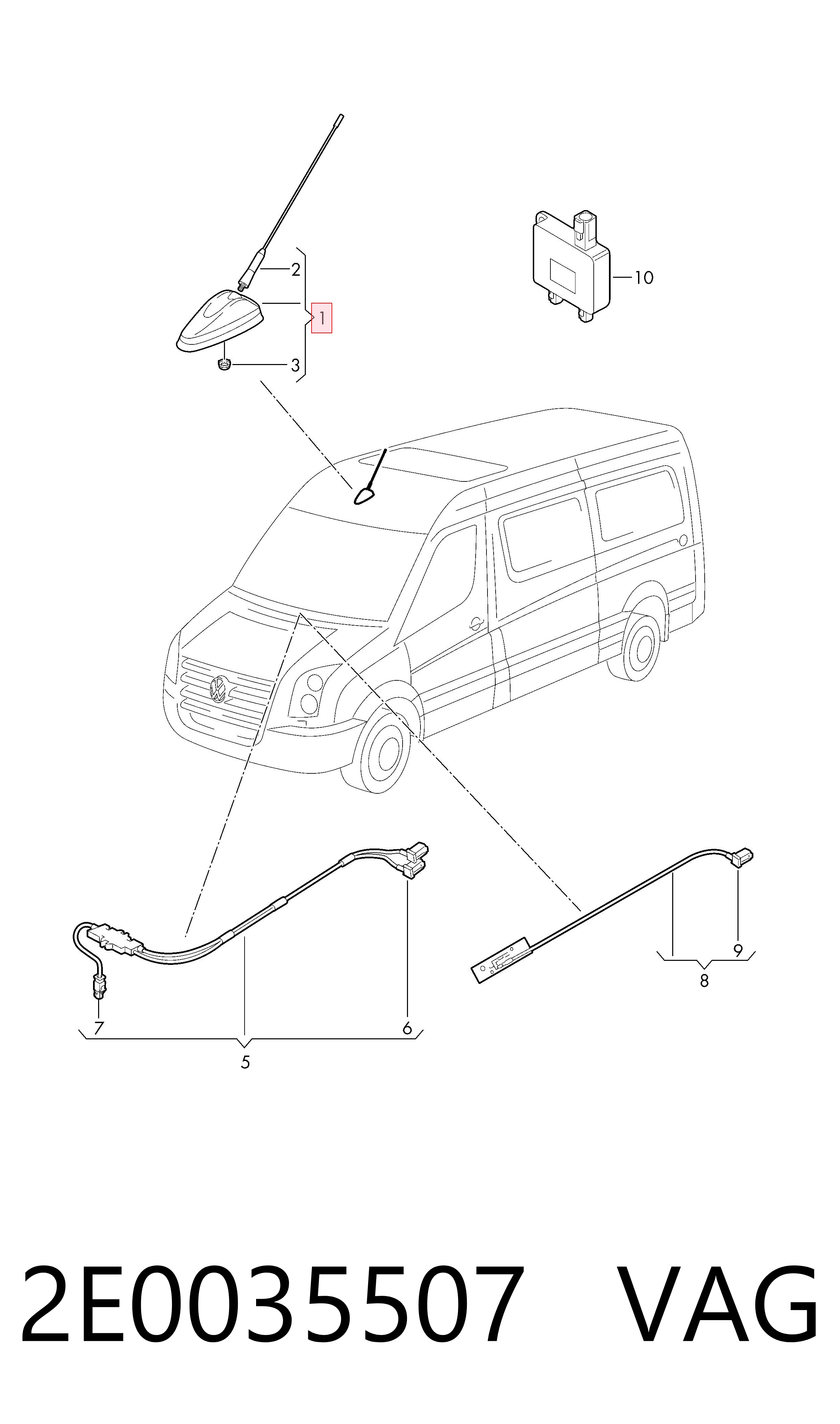 2E0035507 VAG Antena