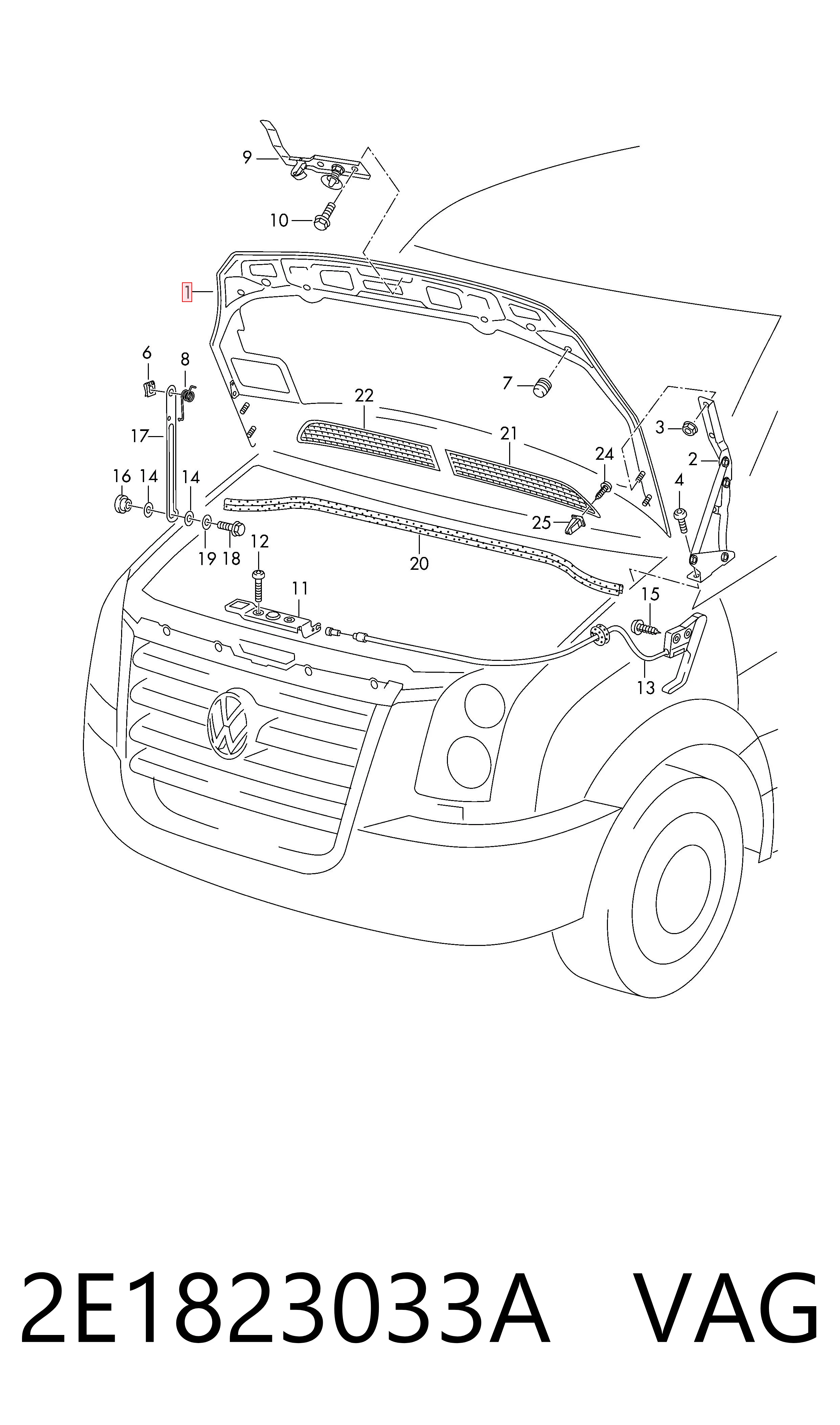 Capota Volkswagen Crafter  2E, 2EE, 2EK ao melhor preço