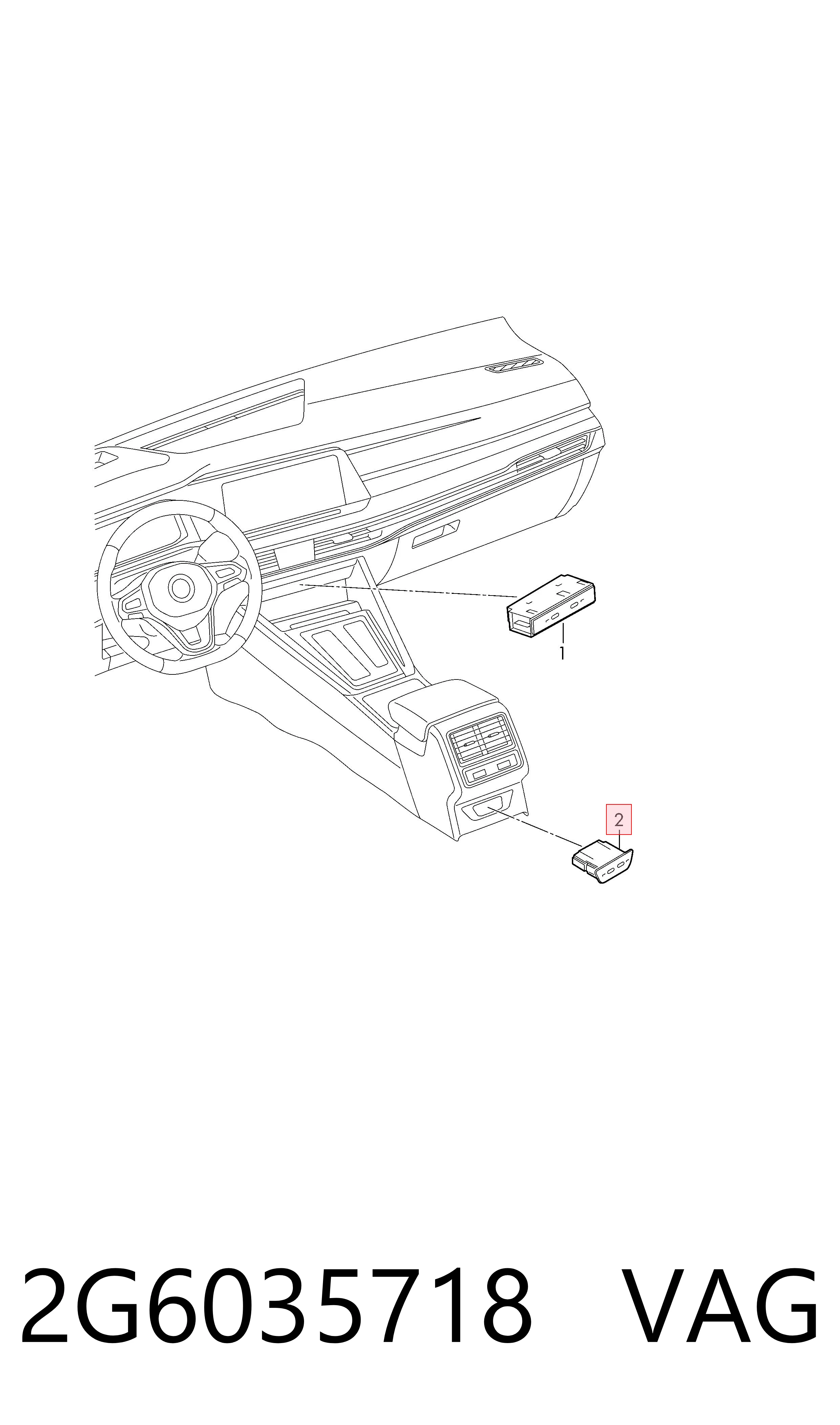 Concentrador USB VAG 2G6035718 preço, a partir de 85,81 USD