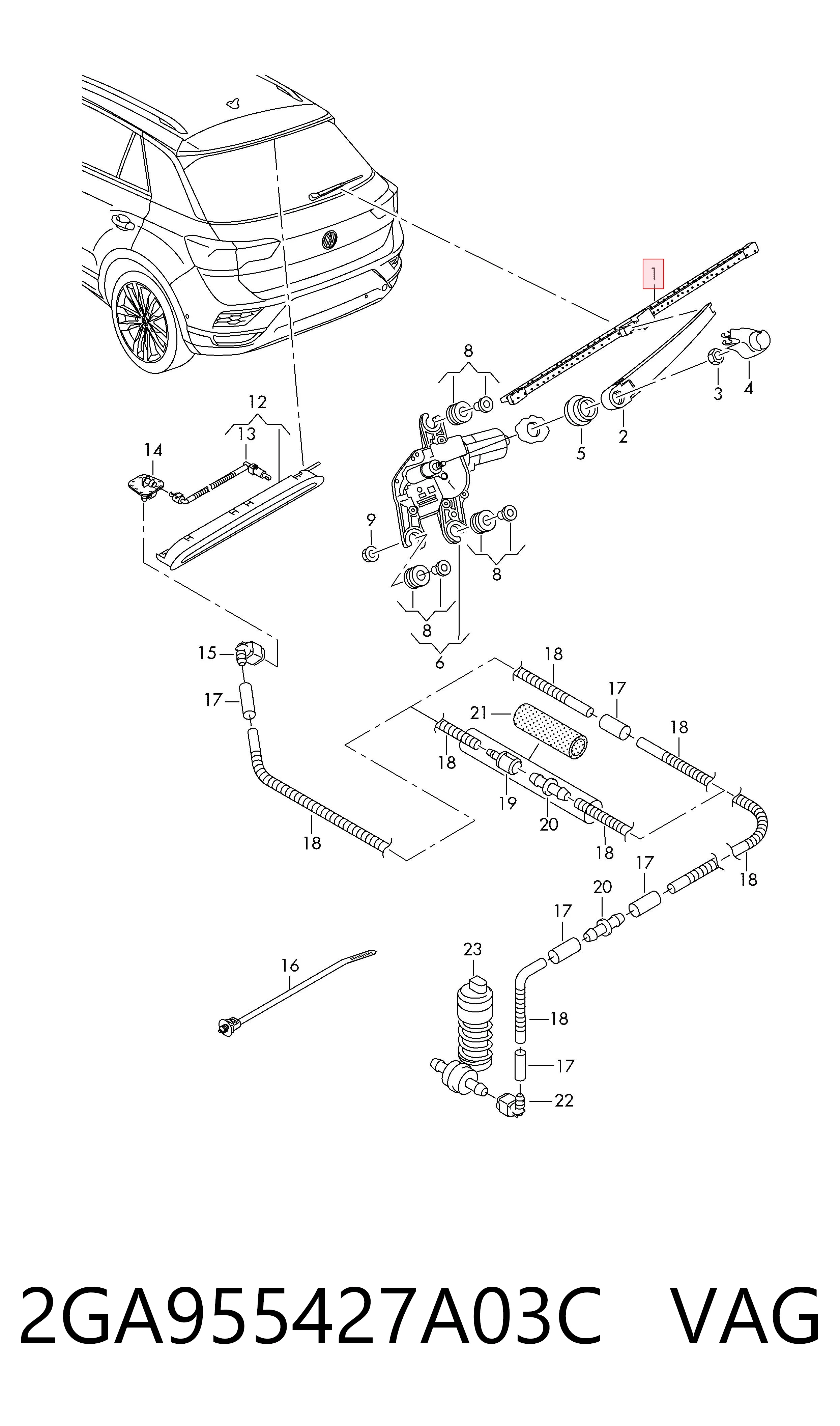  VAG 2GA955427A03C preço, a partir de 16,85 USD