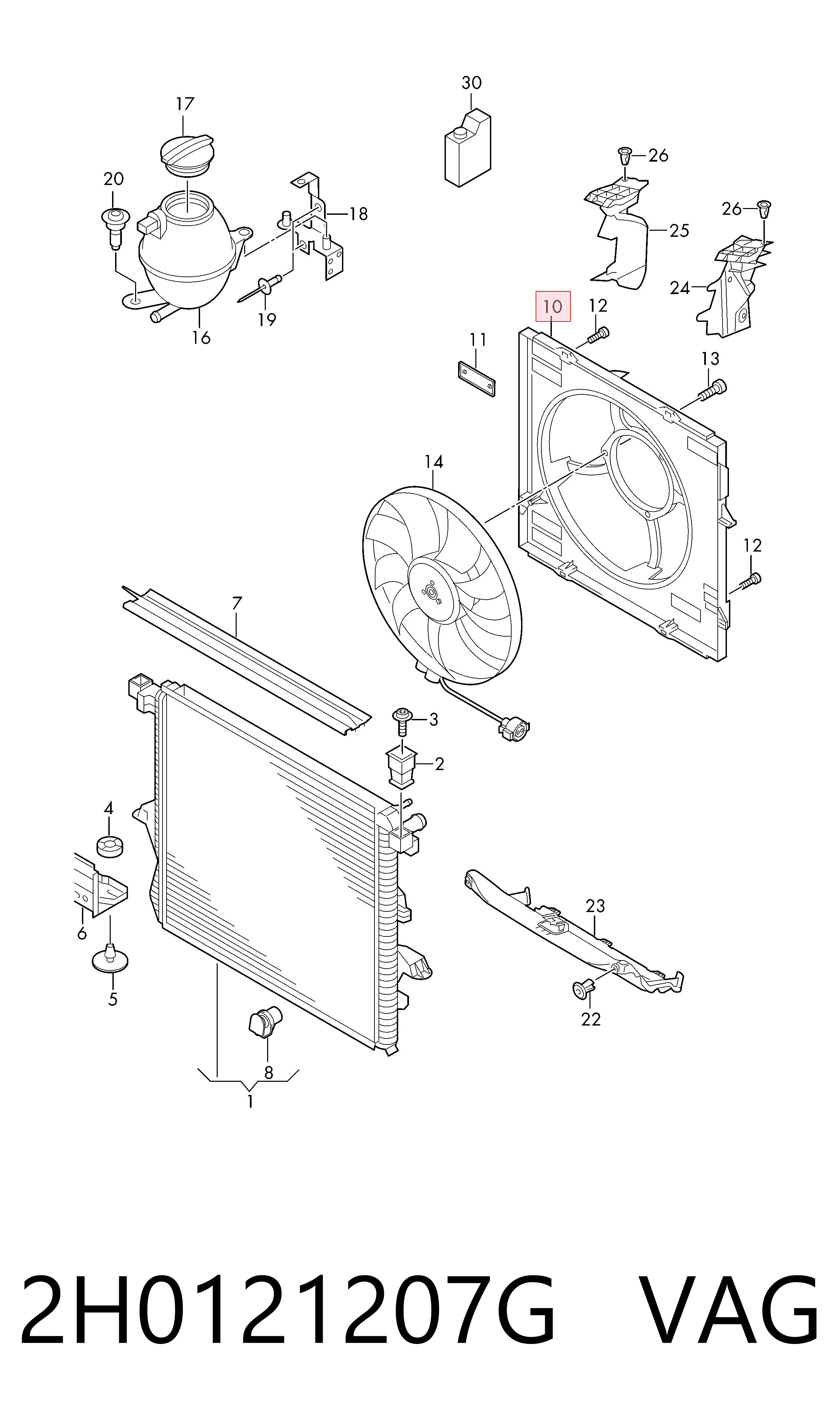 Ventilador elétrico de esfriamento montado (motor + roda de aletas) 95P123 Polcar