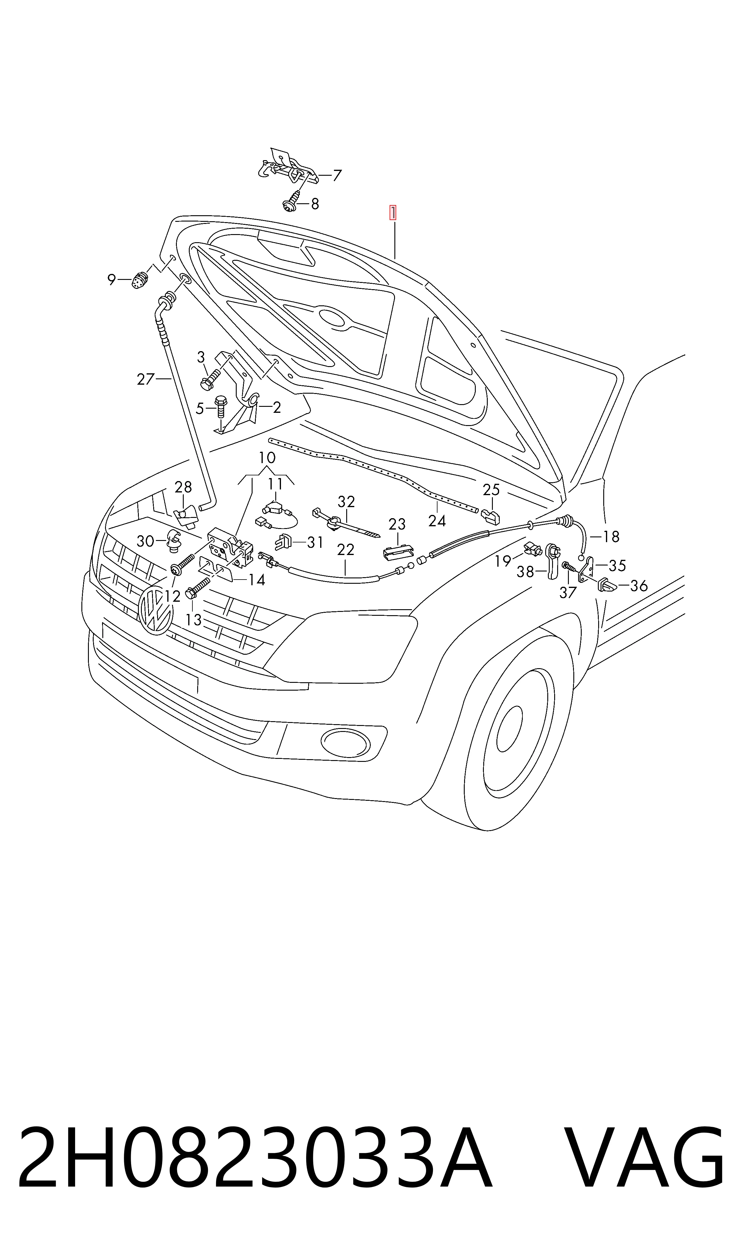 Capota Volkswagen AMAROK  2HA, 2HB, S1B, S6B, S7A, S7B ao melhor preço