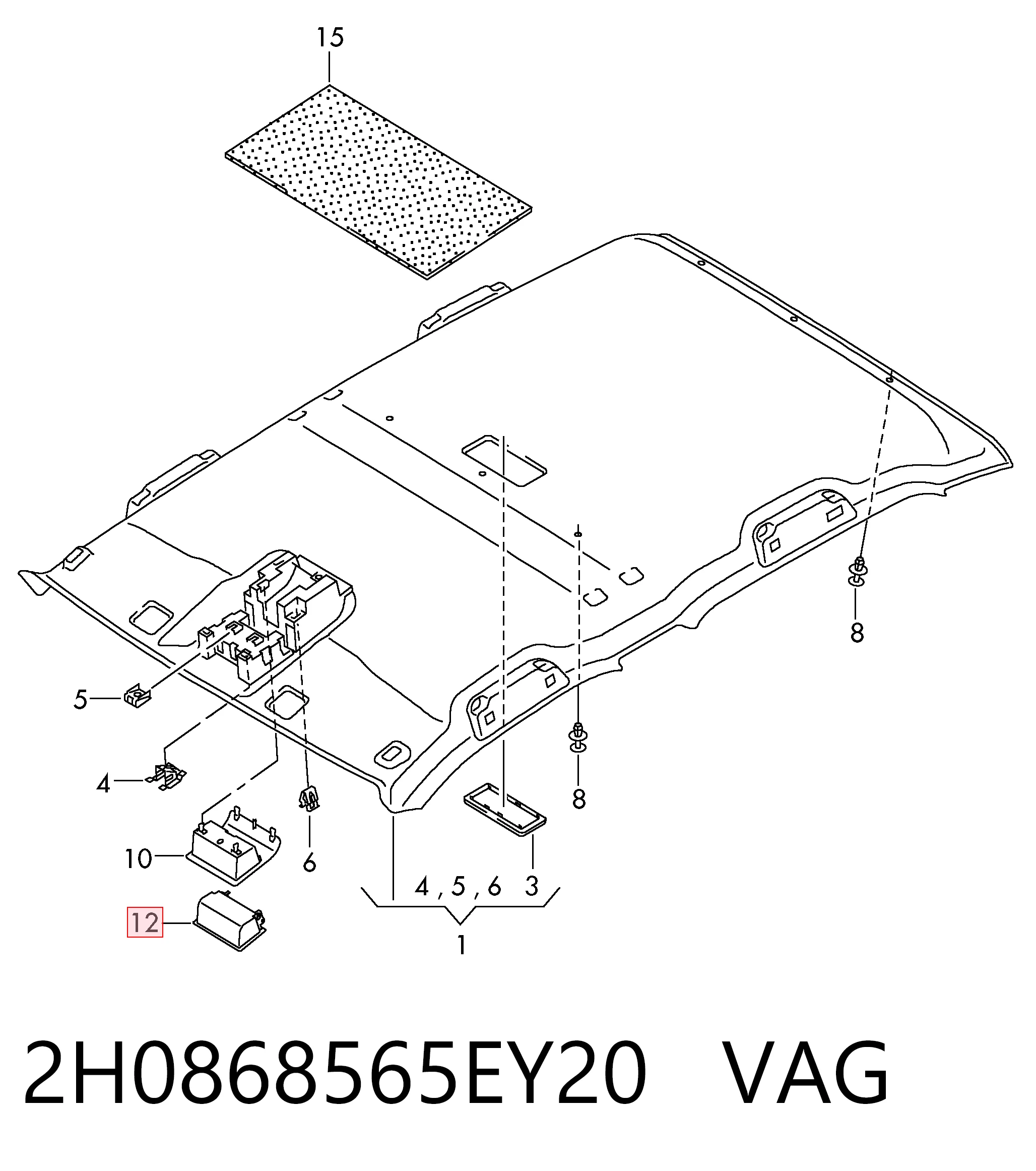  VAG 2H0868565EY20 preço, a partir de 94,90 USD
