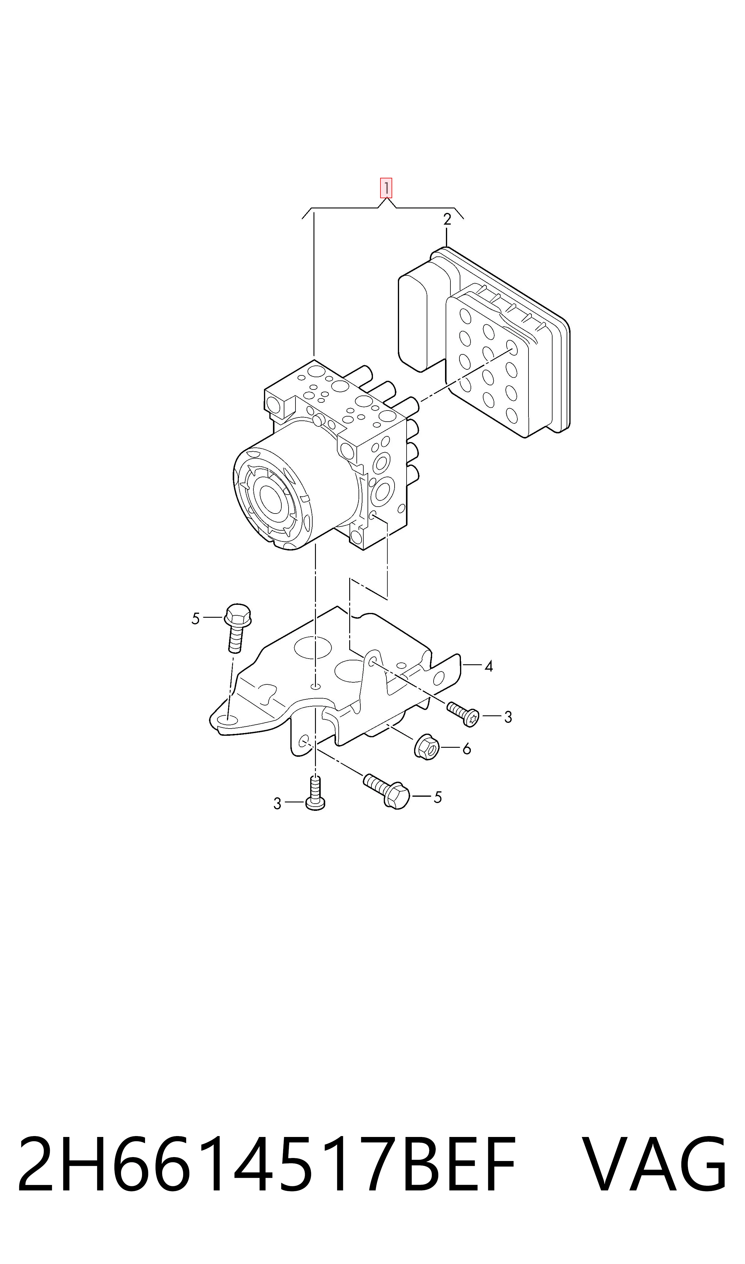 Unidade hidráulico de controlo ABS Volkswagen AMAROK  2HA, 2HB, S1B, S6B, S7A, S7B ao melhor preço