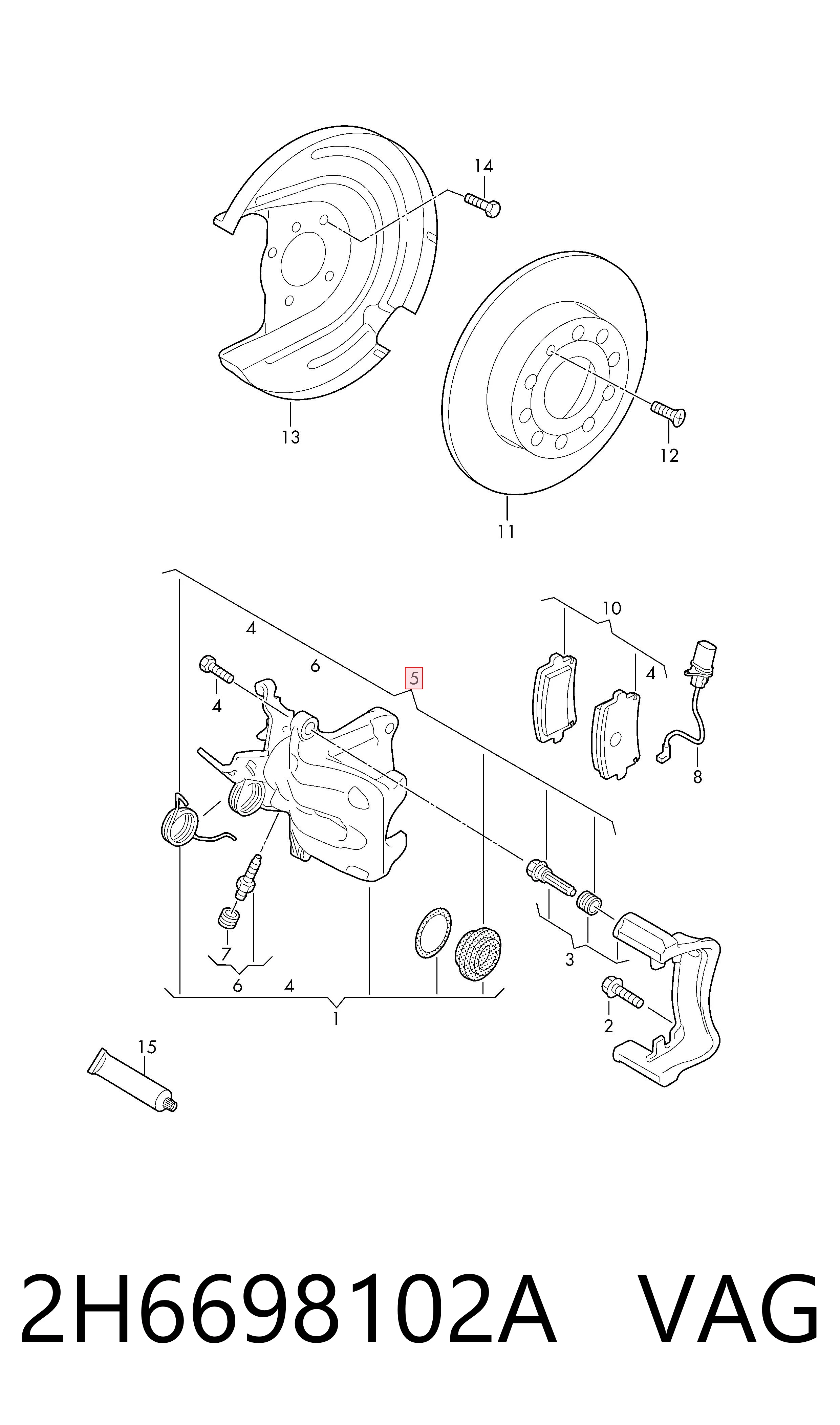Kit de reparação de suporte do freio traseiro para Volkswagen Crafter  SY, SX, SYB, SYC, SYD, SYM