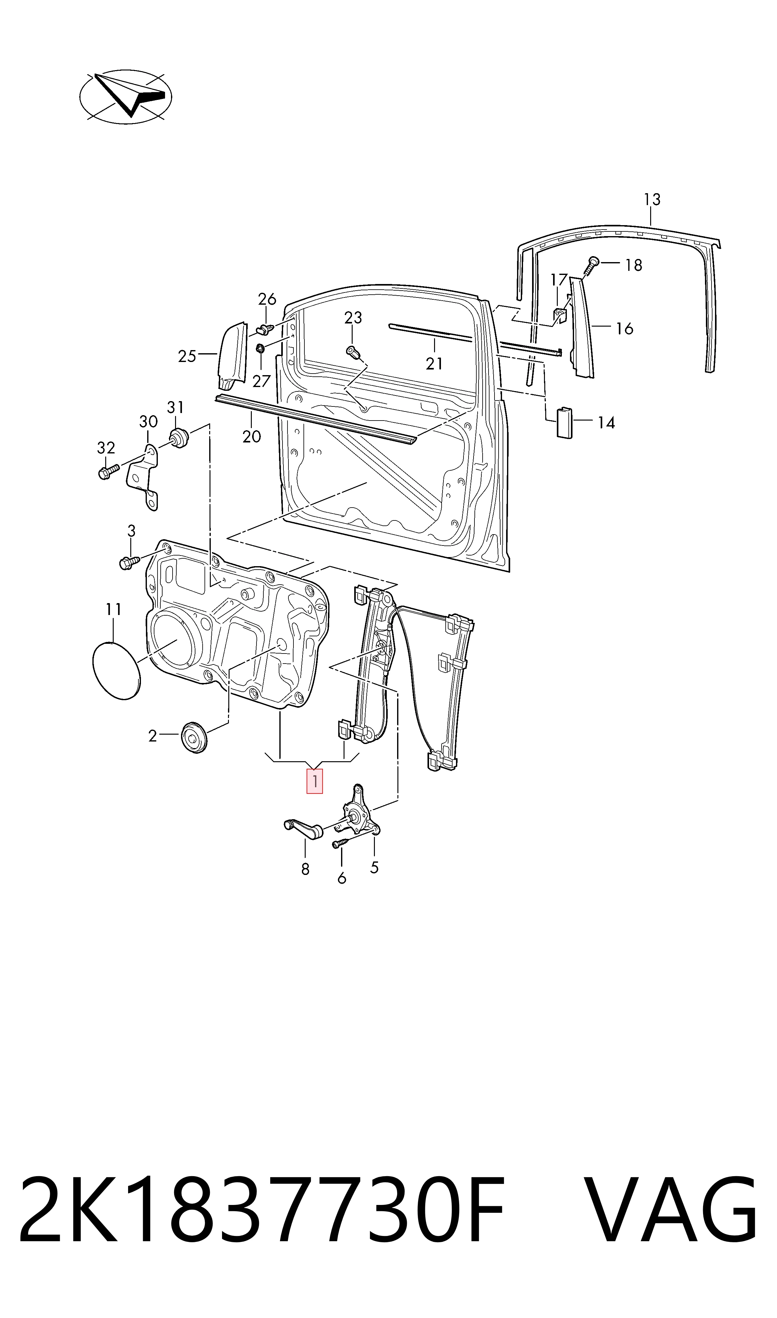  para Volkswagen Caddy III (2KA, 2KH, 2CA, 2CH)