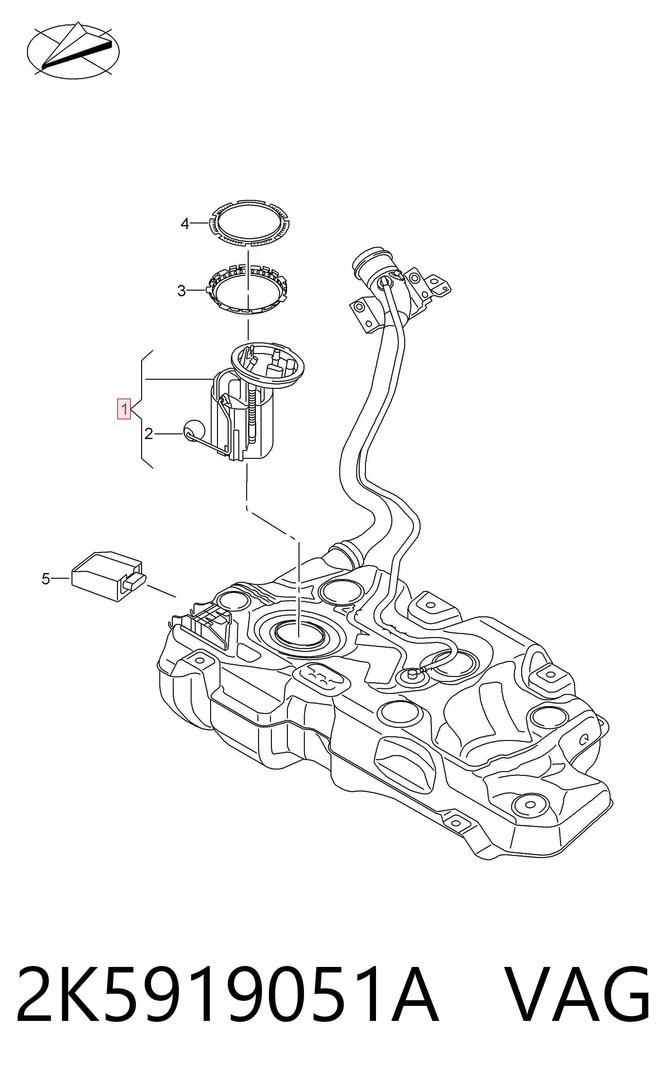 30919103 AND Módulo de bomba de combustível com sensor do nível de combustível